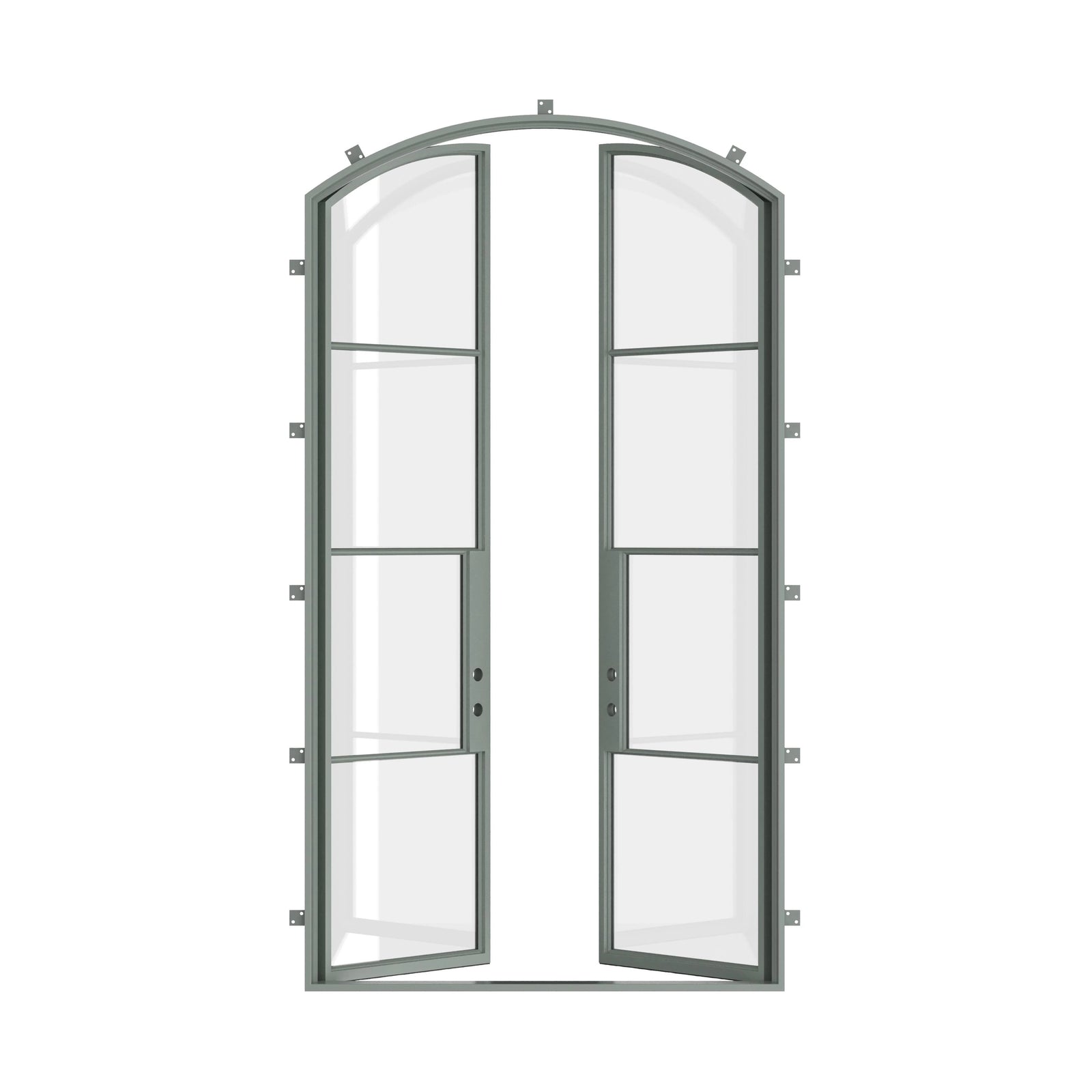 Pinkys Air 4 steel door, double, arch, open
