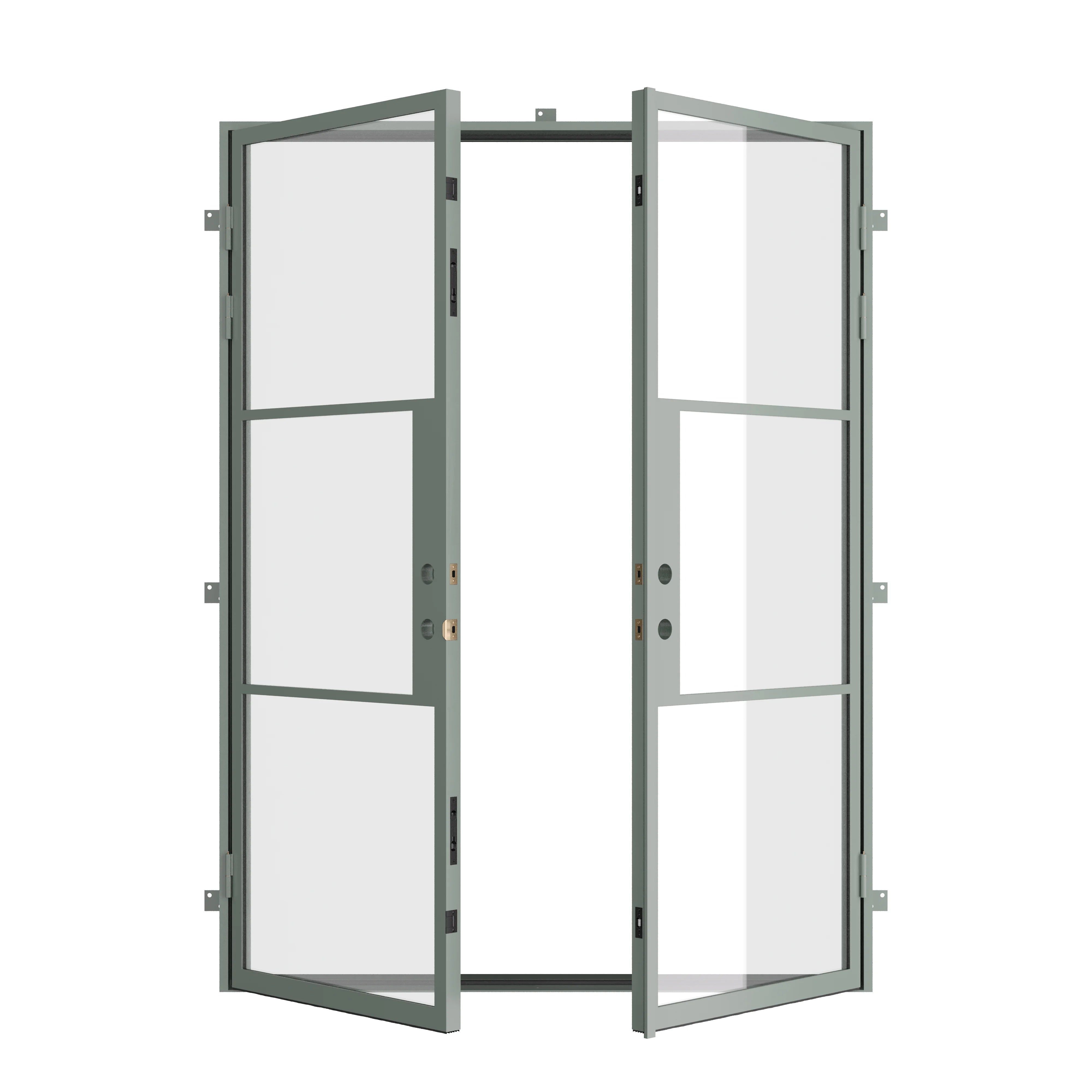 modern double entry door Montecito Mint color