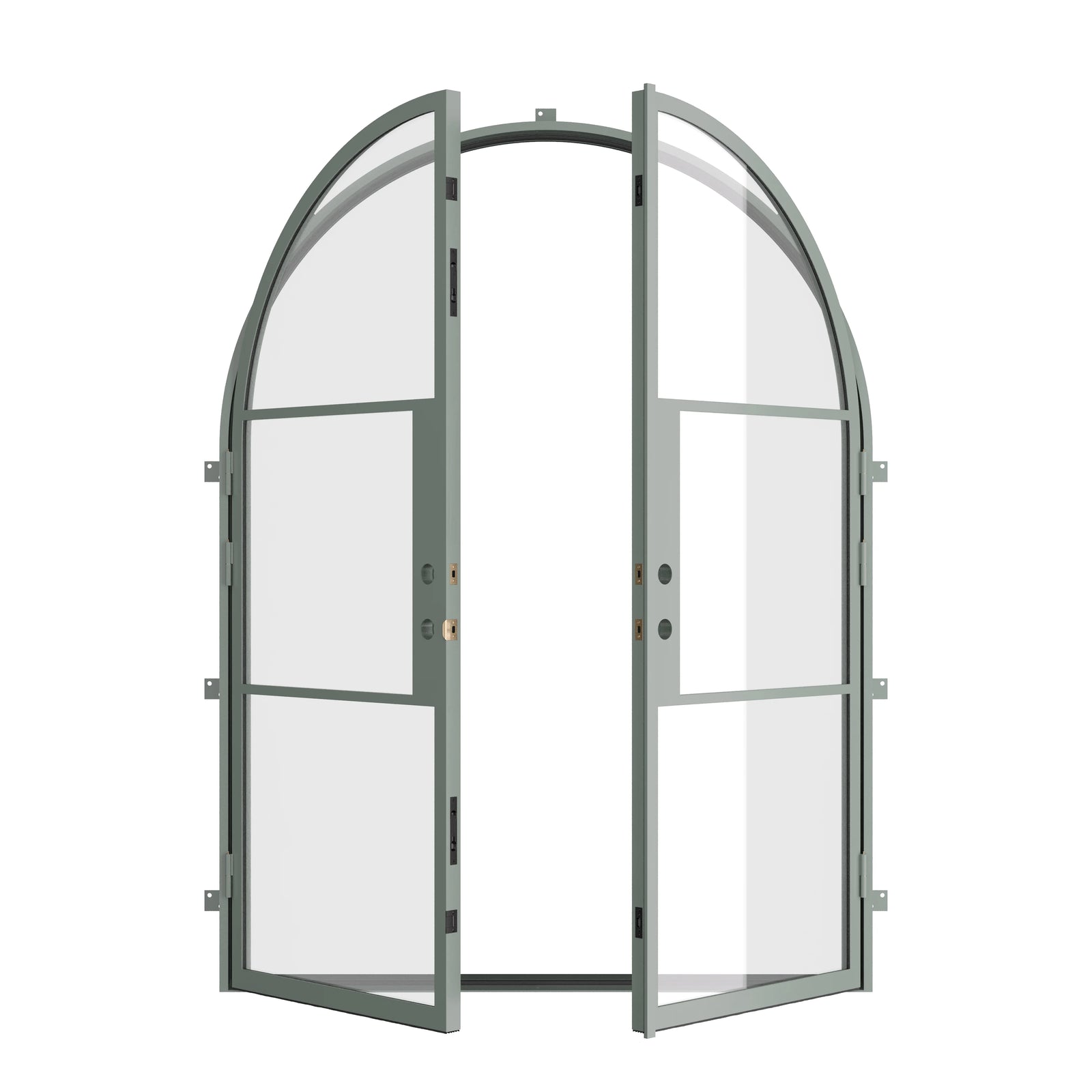 Pinkys Air 4 steel door, double, full arch, open