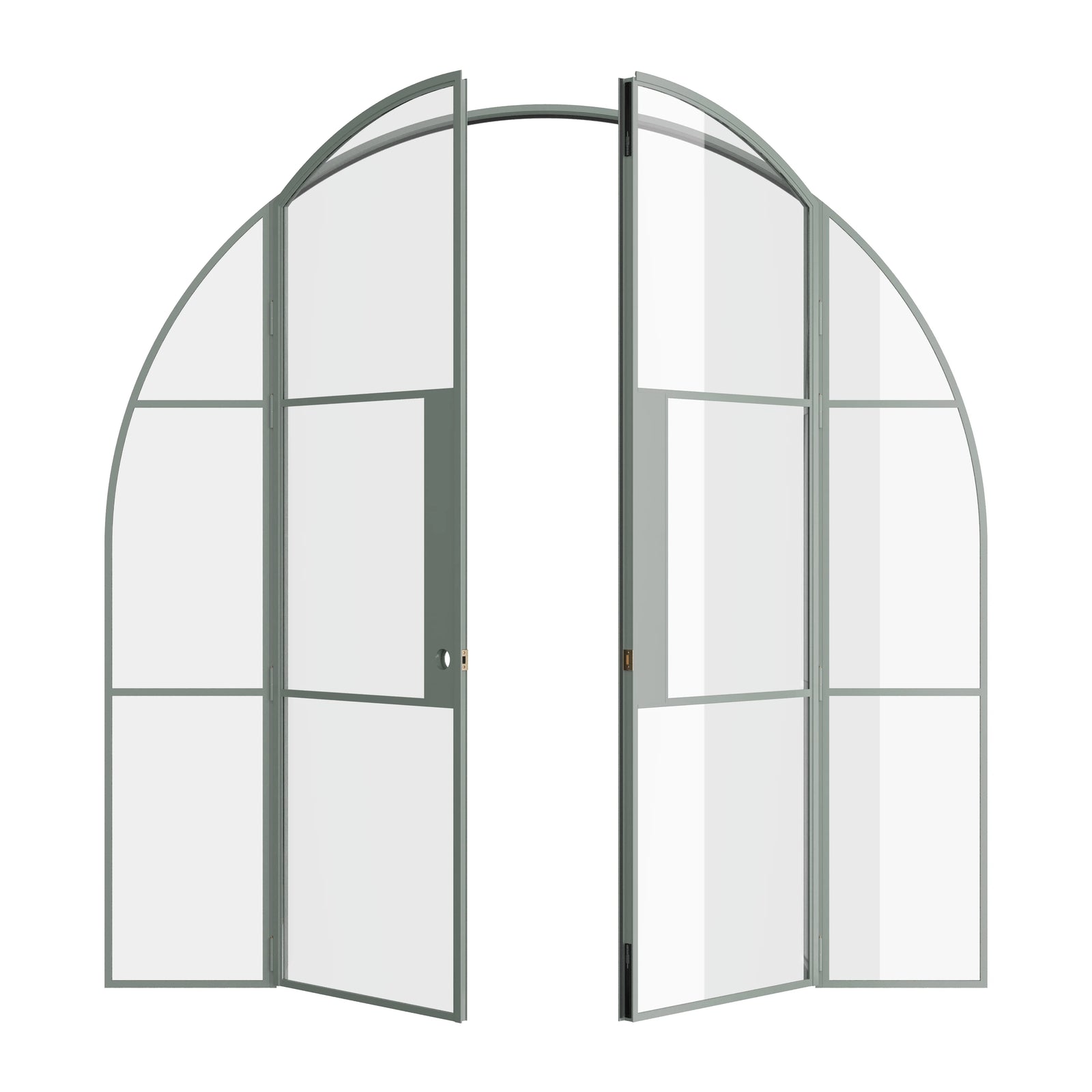 Pinkys Air 4 interior steel door, double, arch, open