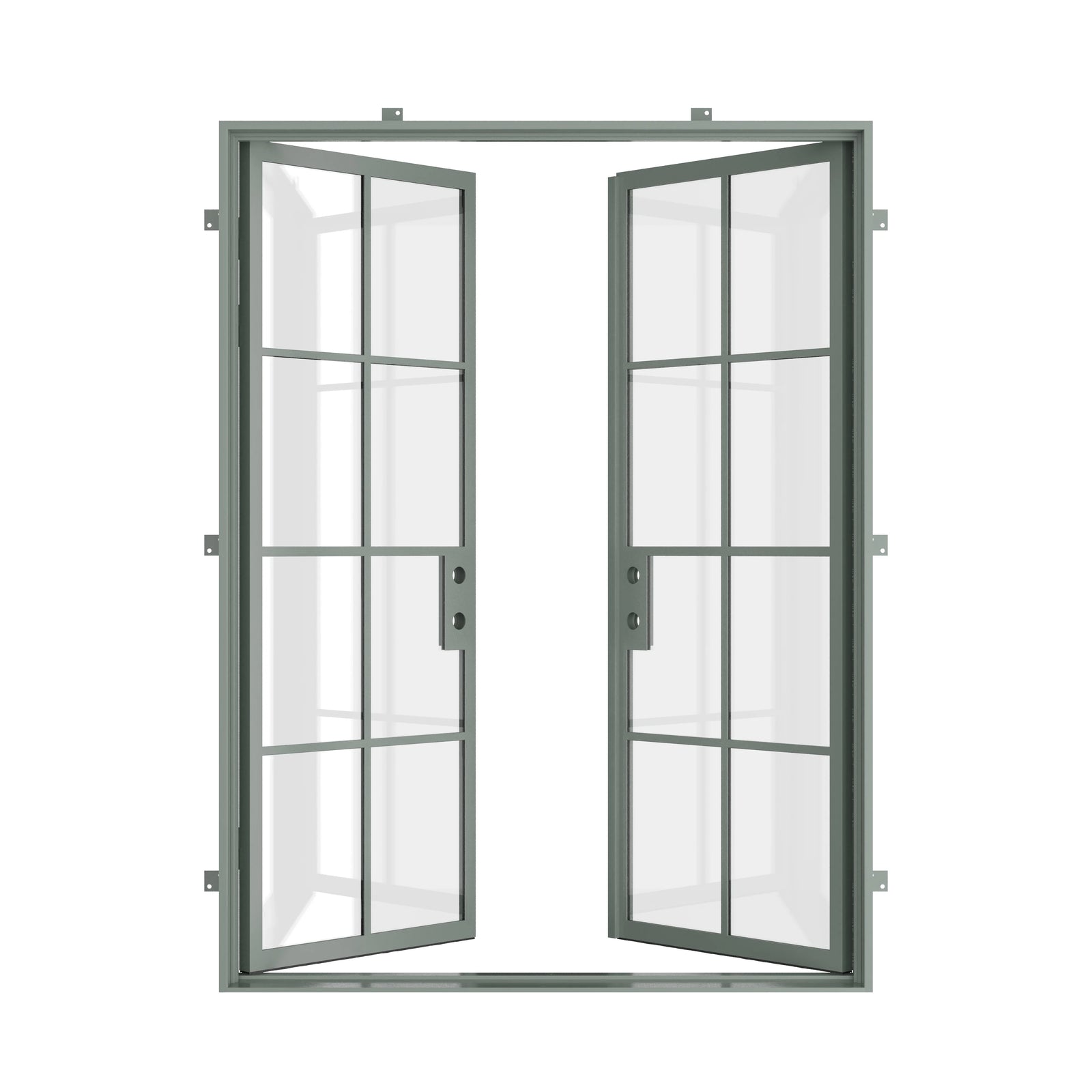 Pinkys Air 5 steel door, double, flat, open