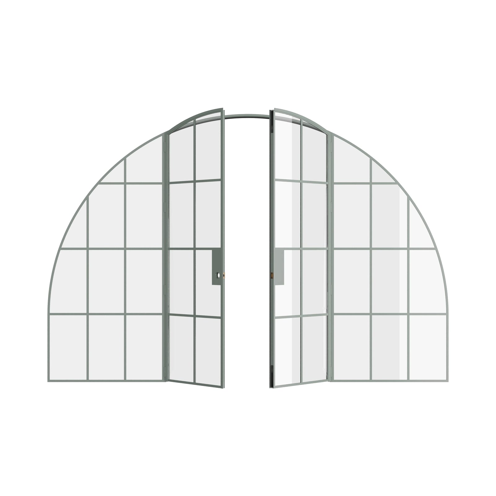 Pinkys Air 5 steel door, double, full arch, open