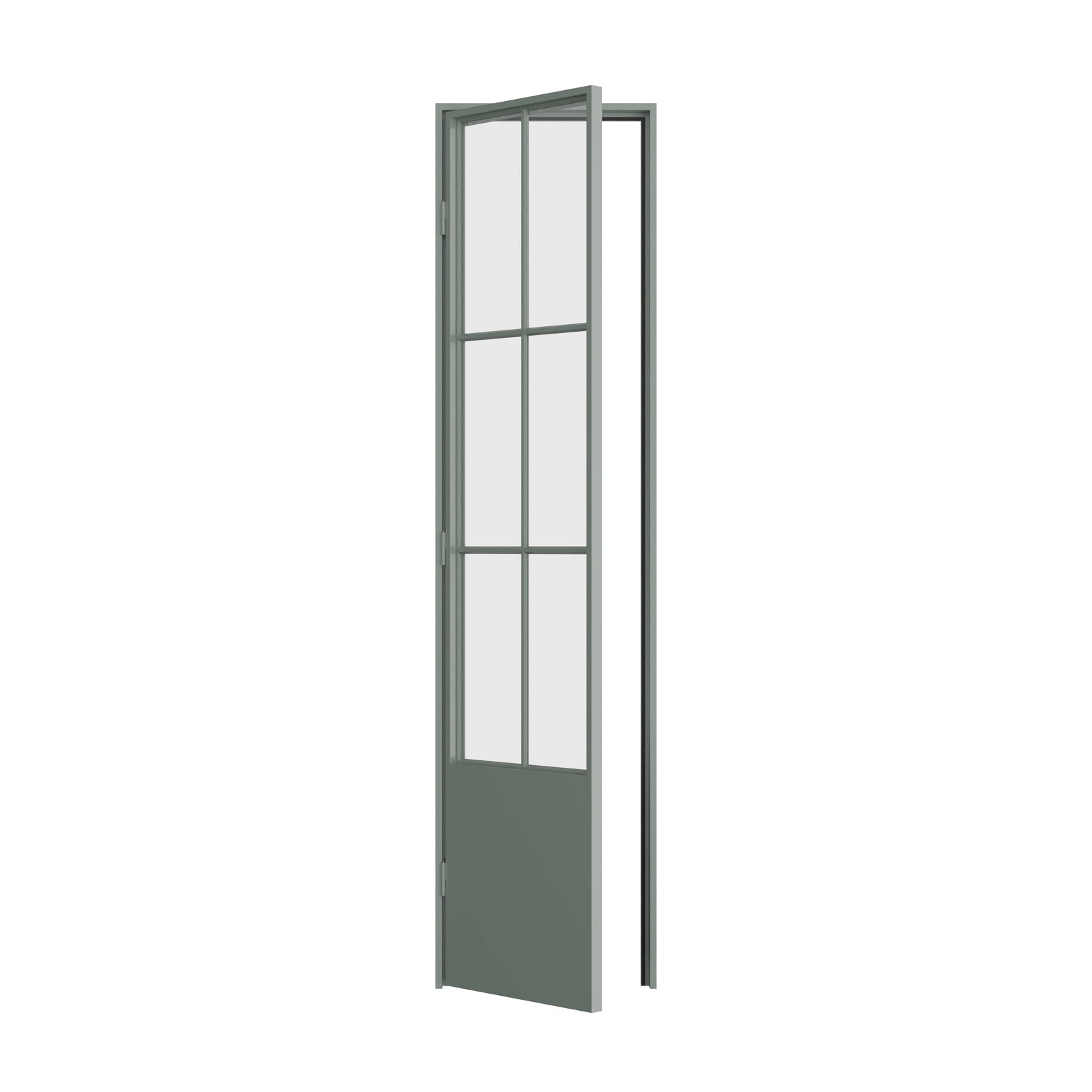 Pinkys Air 5 steel door, single, flat, open