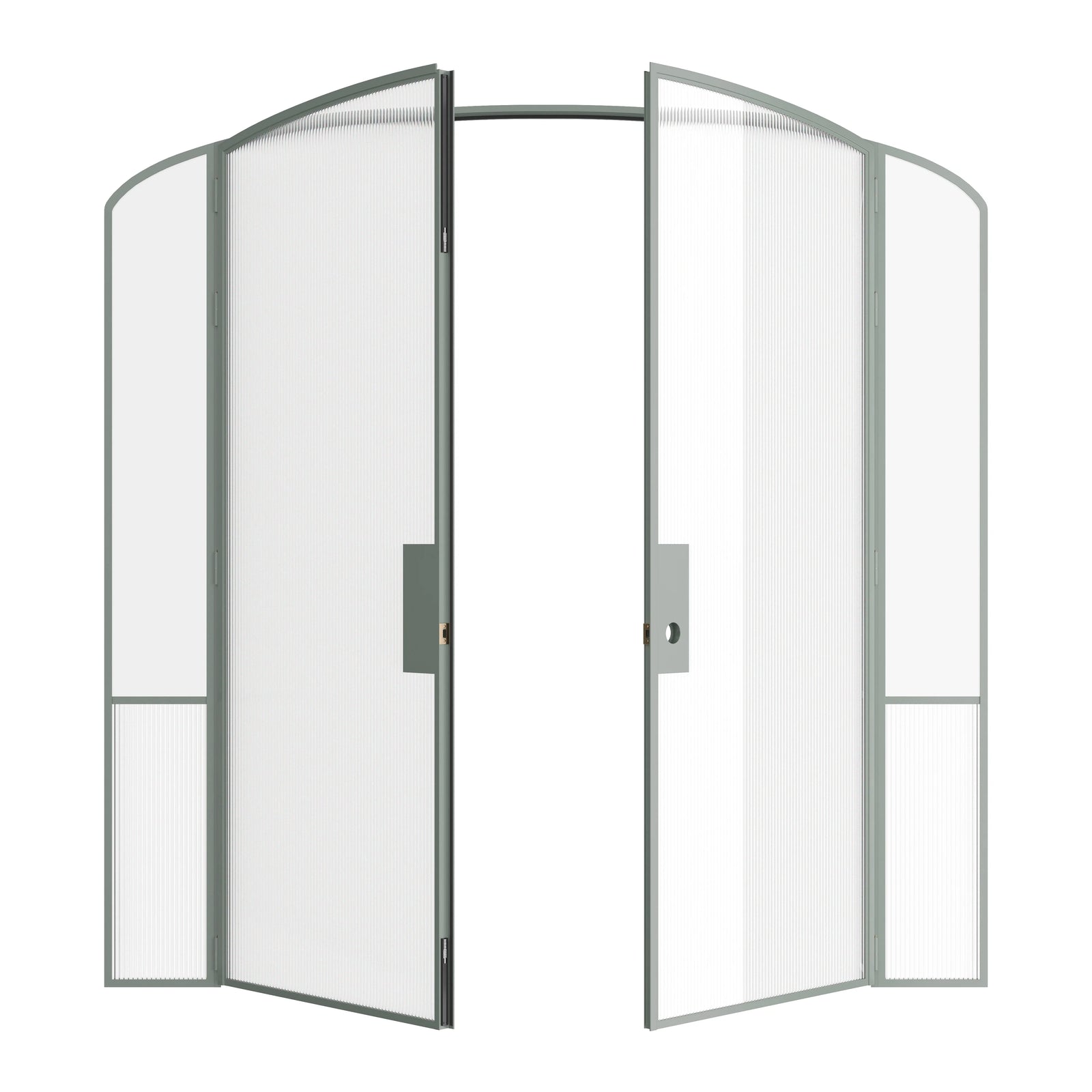 Pinkys Air Grand interior steel door, double, mini arch, with side windows, open