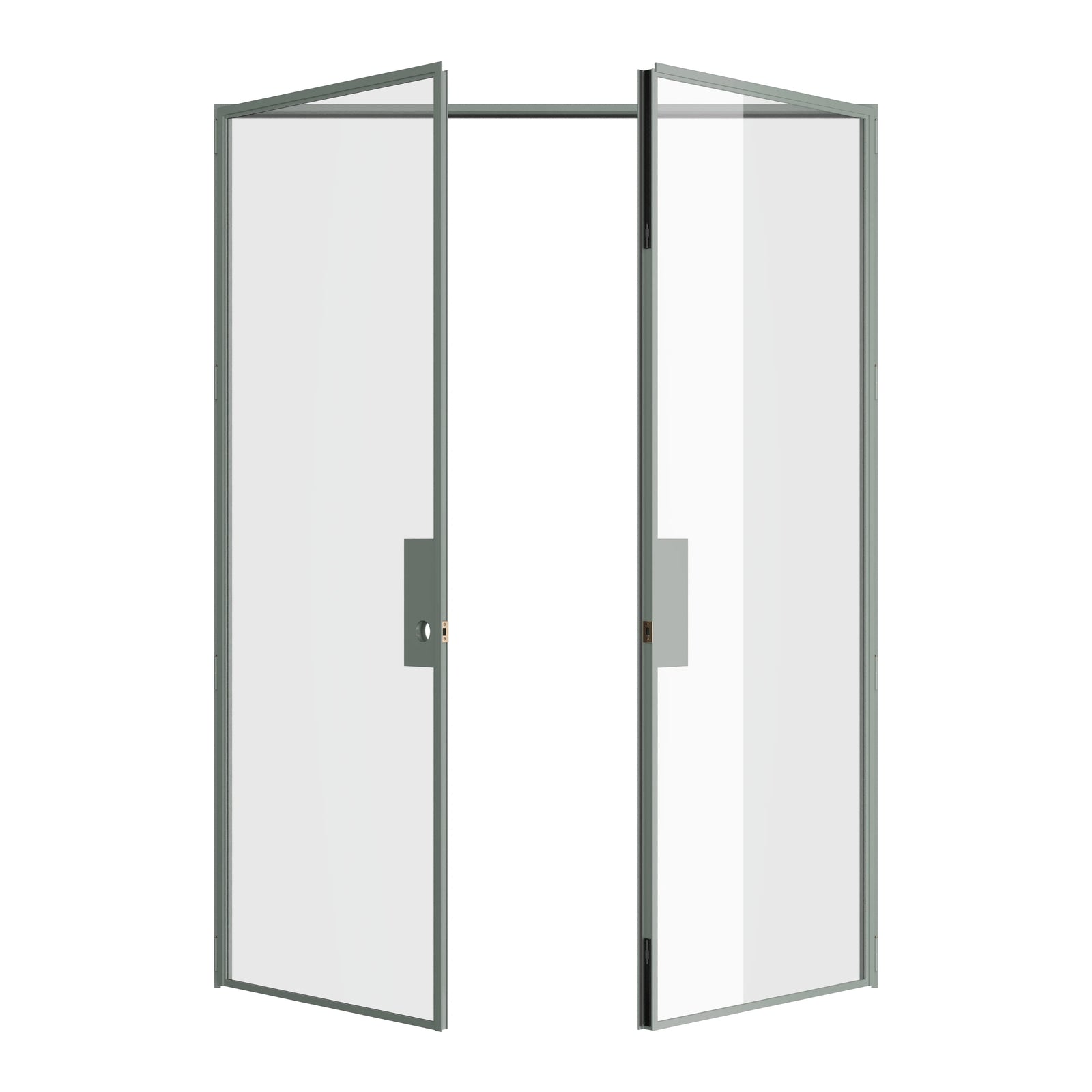 Pinkys Air Lite steel door, double, flat, open