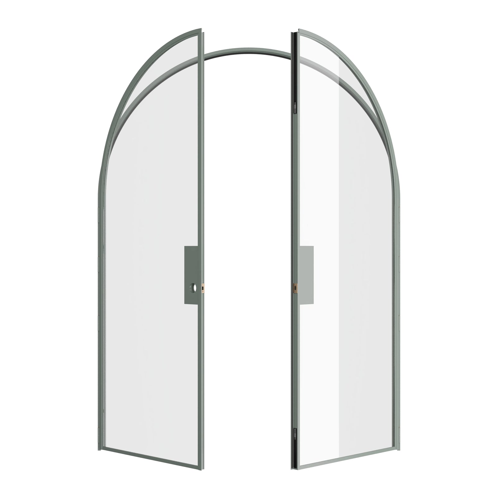 Pinkys Air Lite steel door, double, full arch, open
