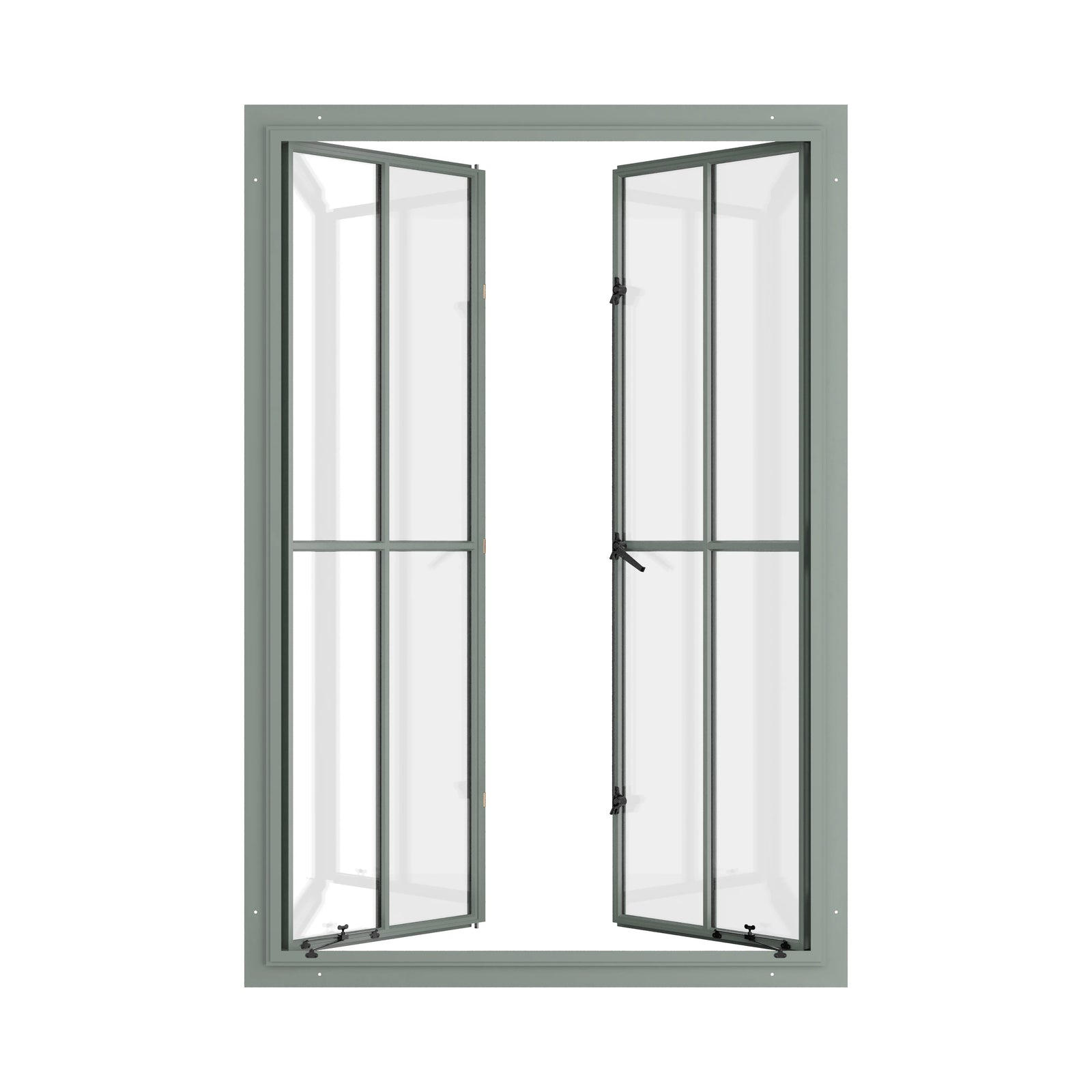 Pinkys Air Window, double, casement, portrait, open