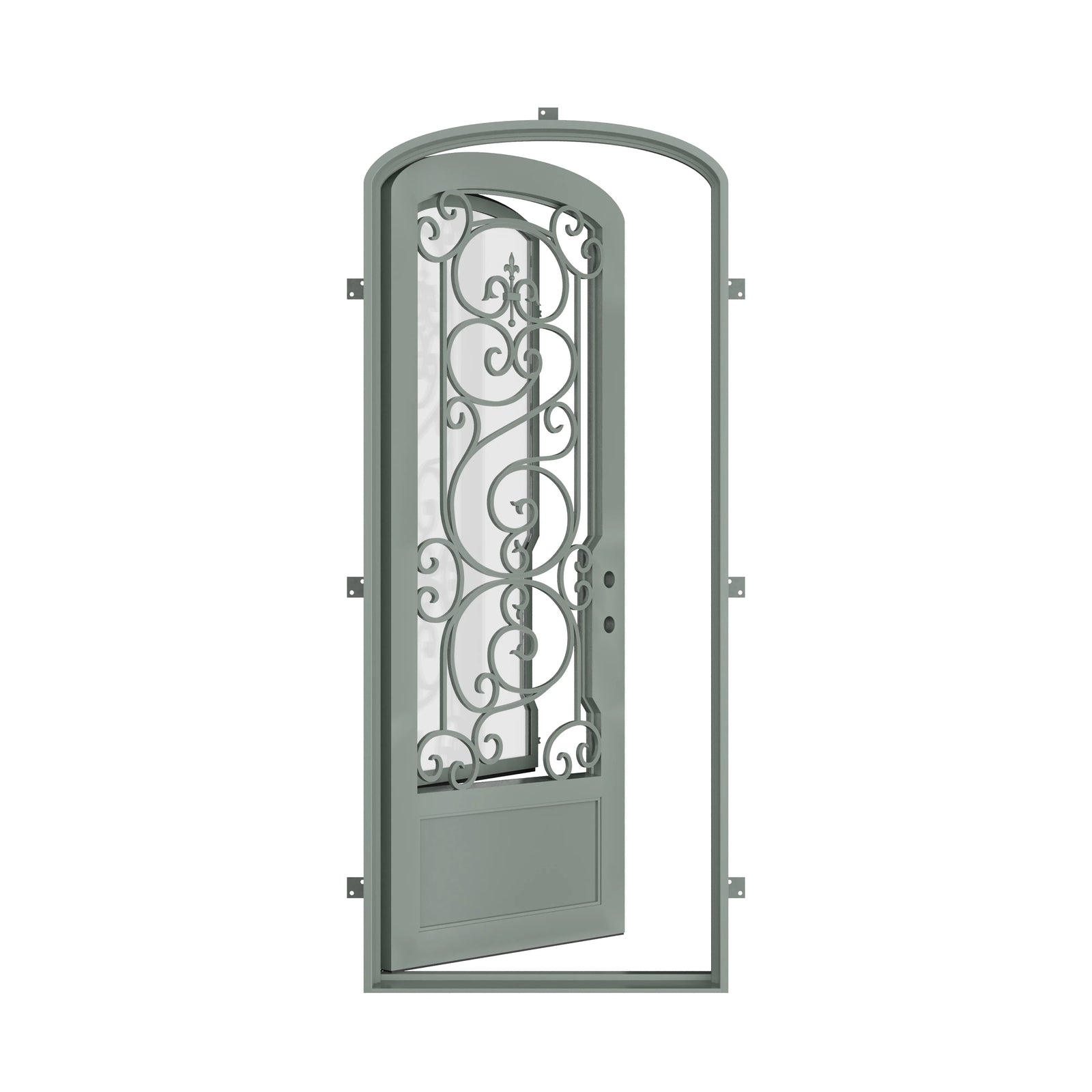 Pinkys Beverly steel door, single, mini arch, open