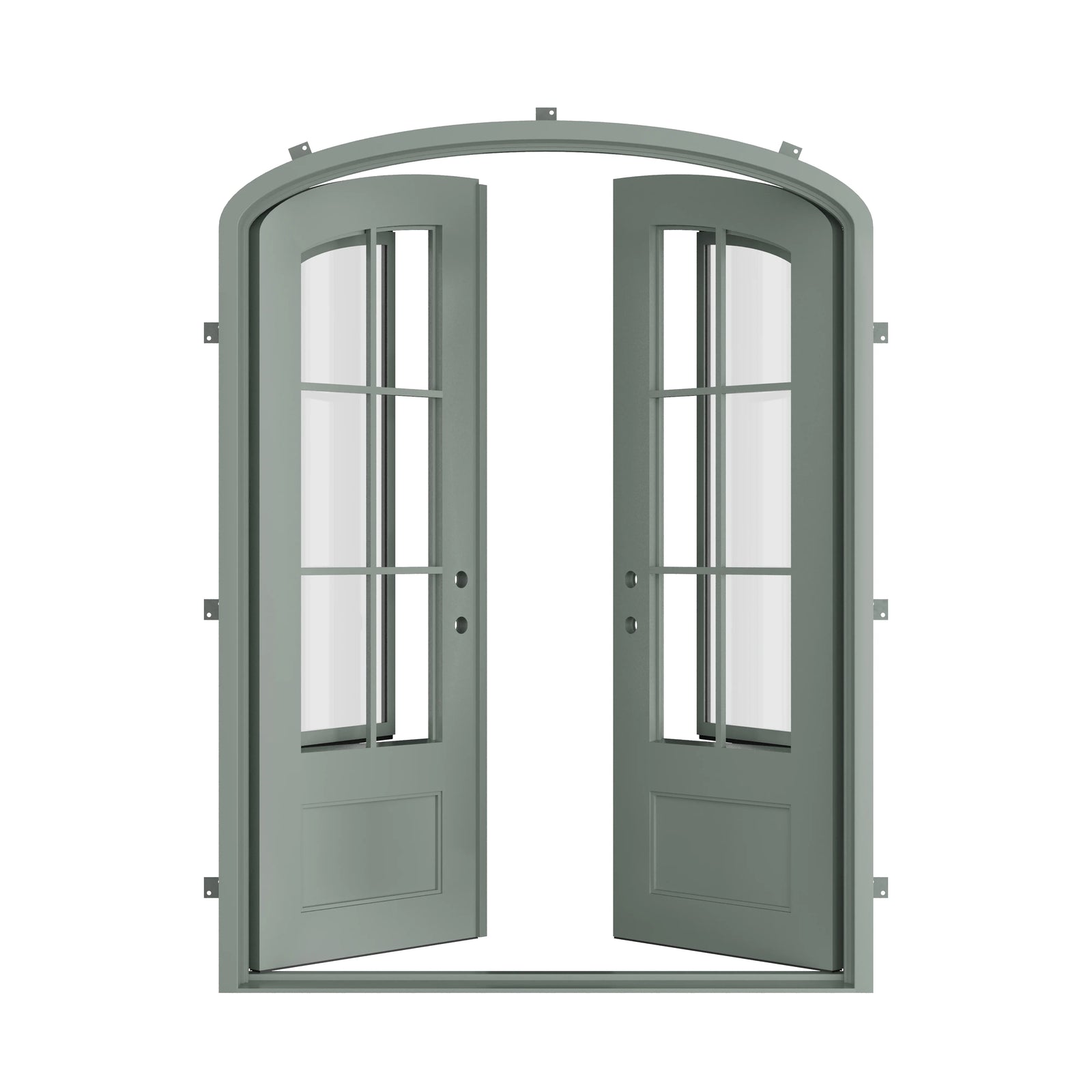 Pinkys Bristol steel door, double, mini arch, open