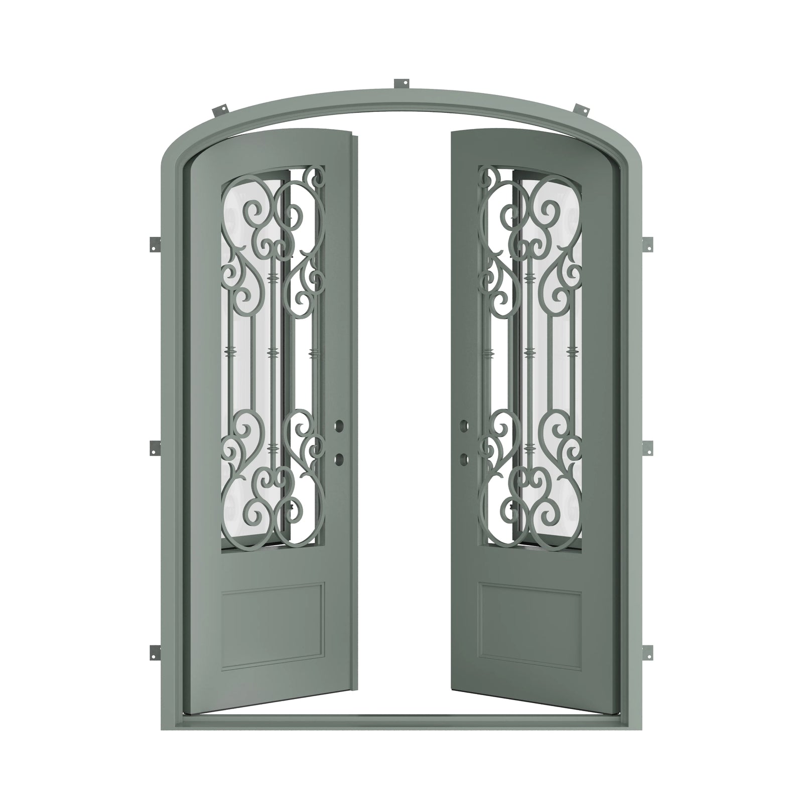 Pinkys New York steel door, double, mini arch, open