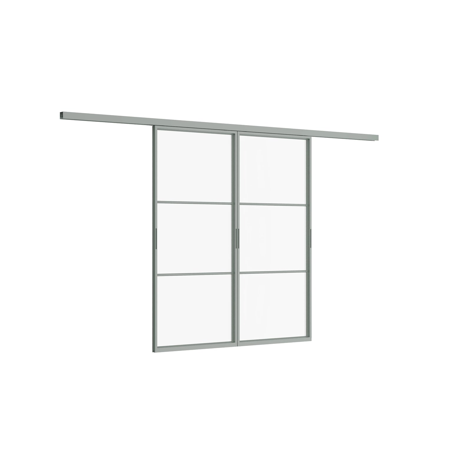 Pinkys Air 4 interior steel door, double, sliding, top-track, closed