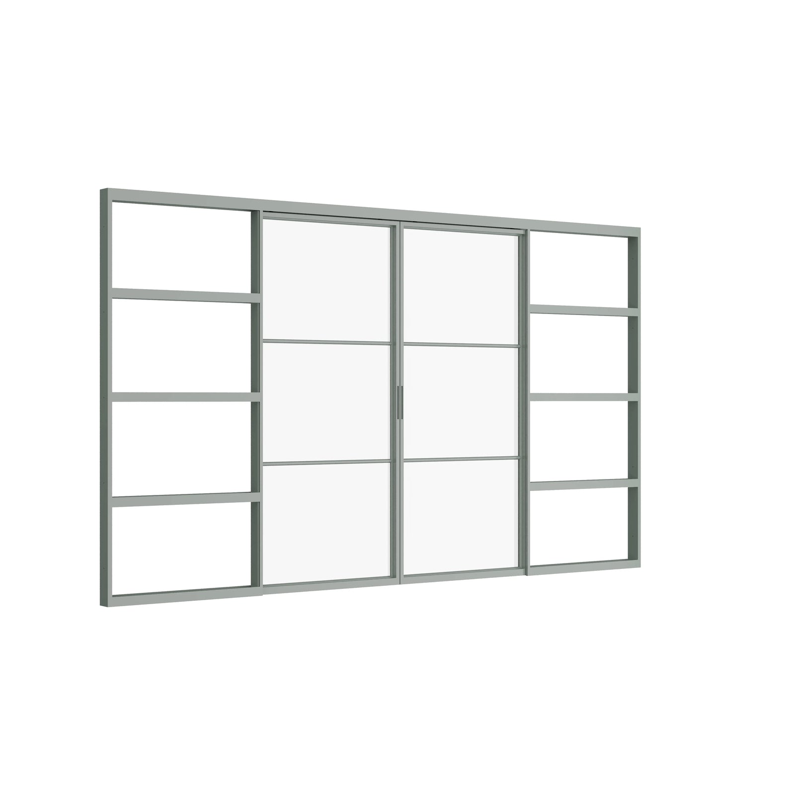 Pinkys Air 4 interior steel door, double, flat, sliding, pocket, top-track, closed