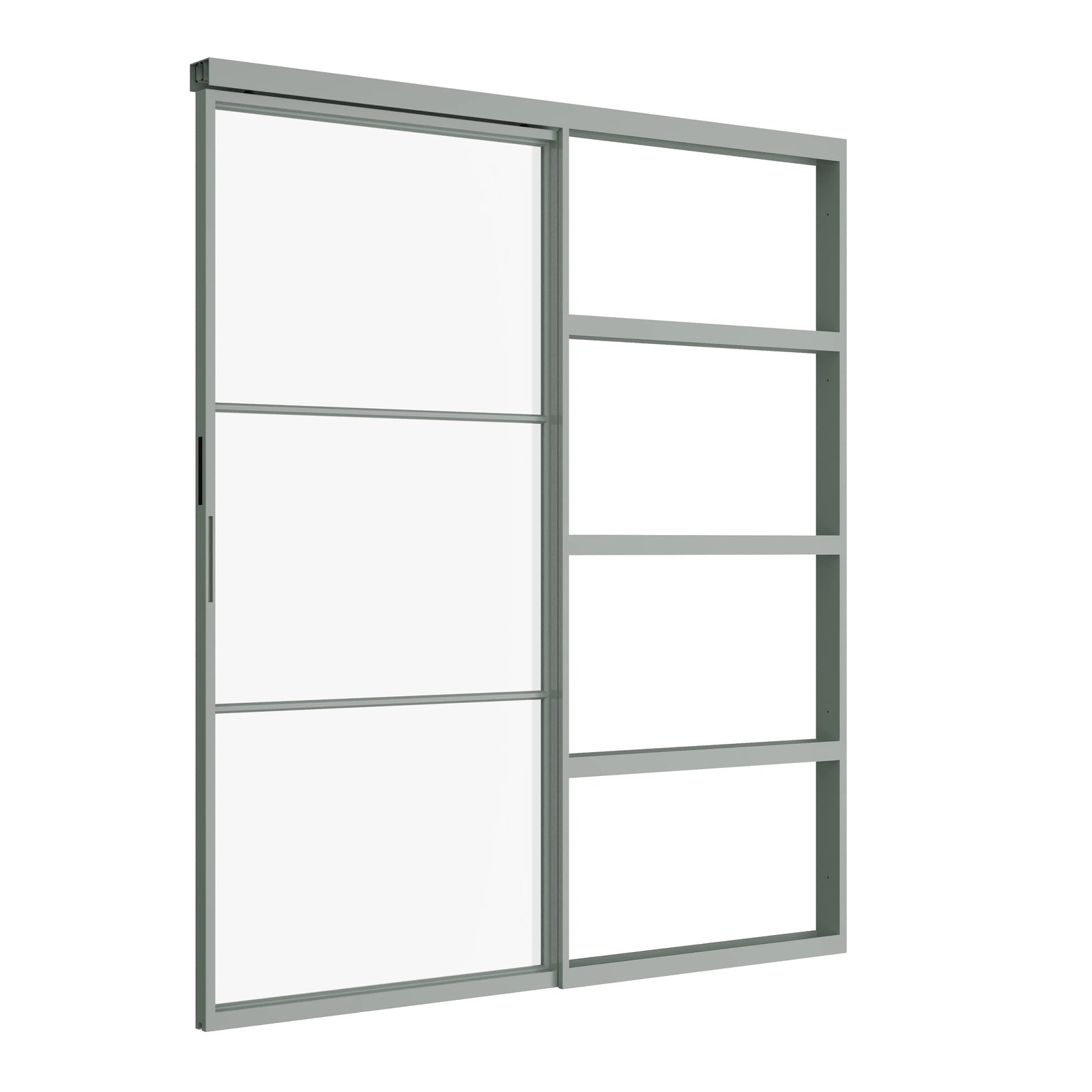 Pinkys Air 4 interior steel door, single, flat, sliding, pocket, top-track, closed