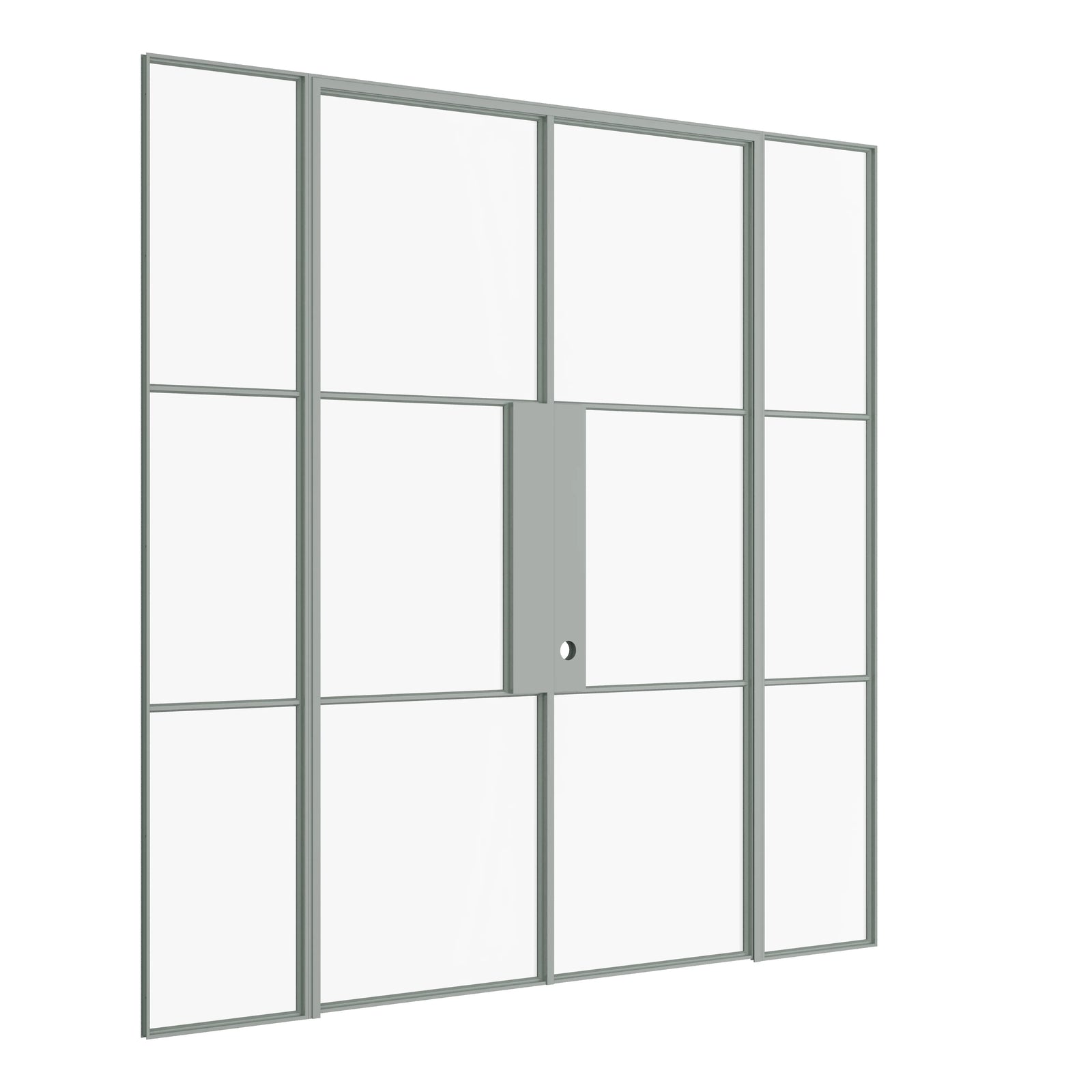 Pinkys Air 4 interior steel door, double, flat, with side windows, closed