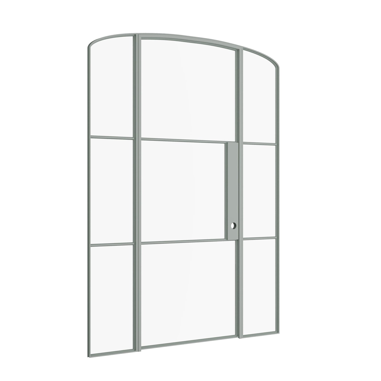 Pinkys Air 4 interior steel door, single, mini arch, with side windows, closed