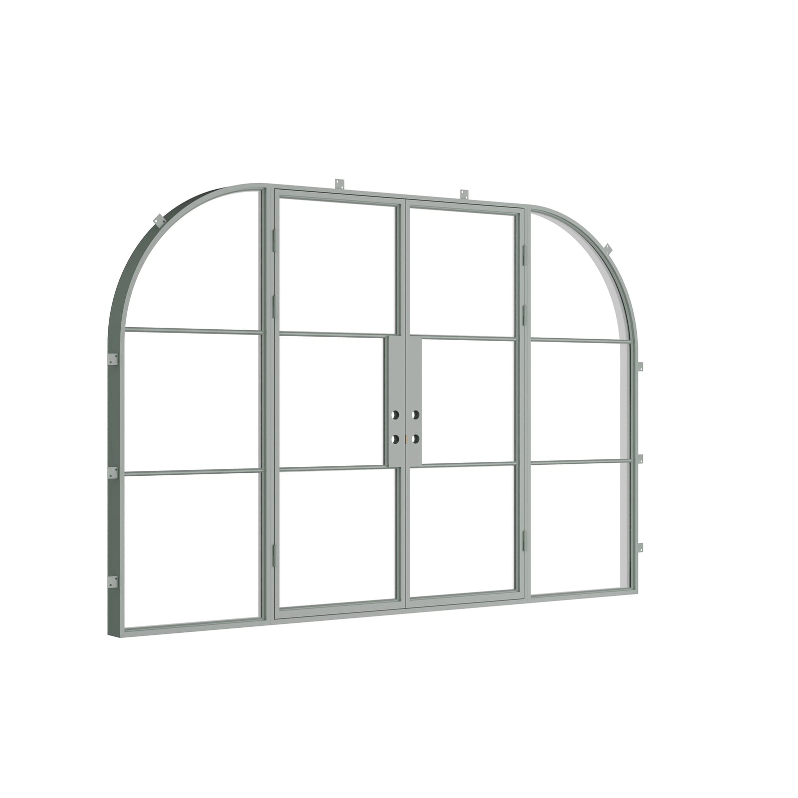 Pinkys Air 4 steel door, double, flat, with side windows, closed