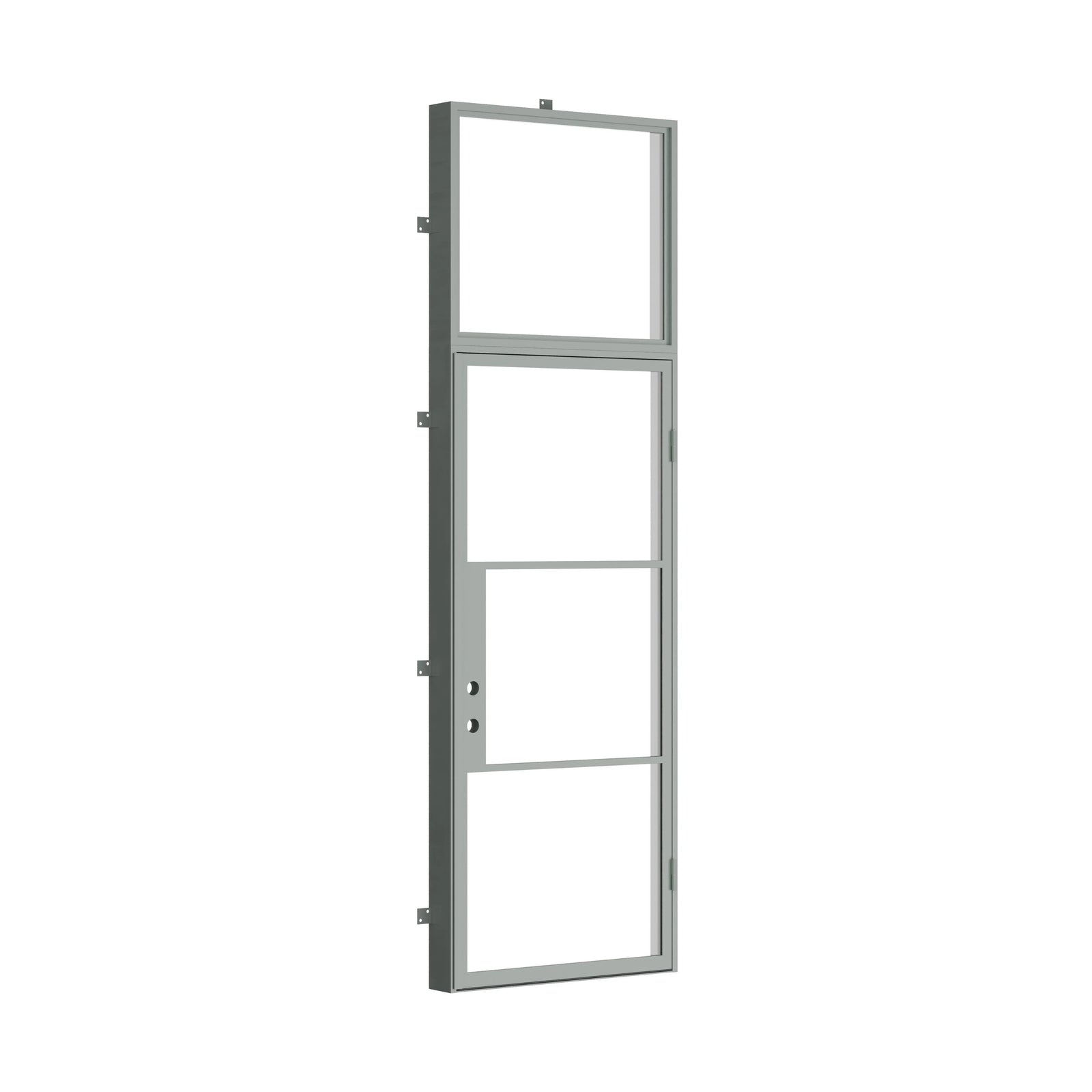 Pinkys Air 4 steel door, single, flat, with a flat top window, closed