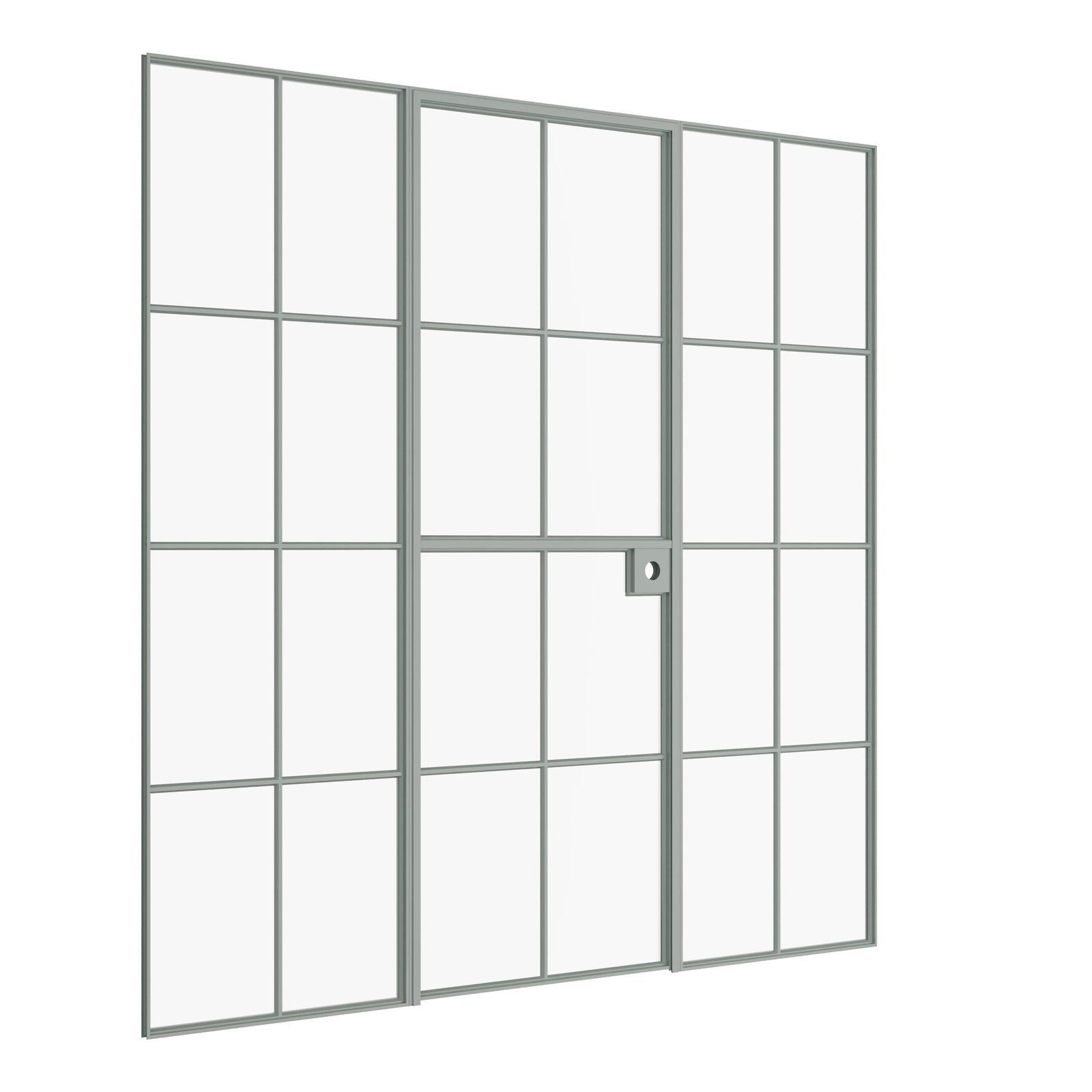 Pinkys Air 5 interior steel door, single, flat, Dutch, with side windows, closed