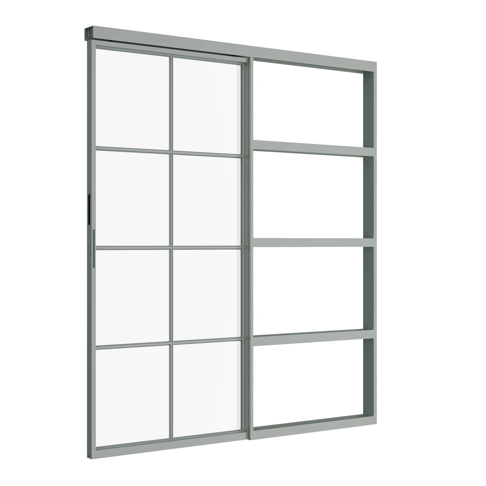 Pinkys Air 5 interior steel door, single, flat, sliding, pocket, top-track, closed