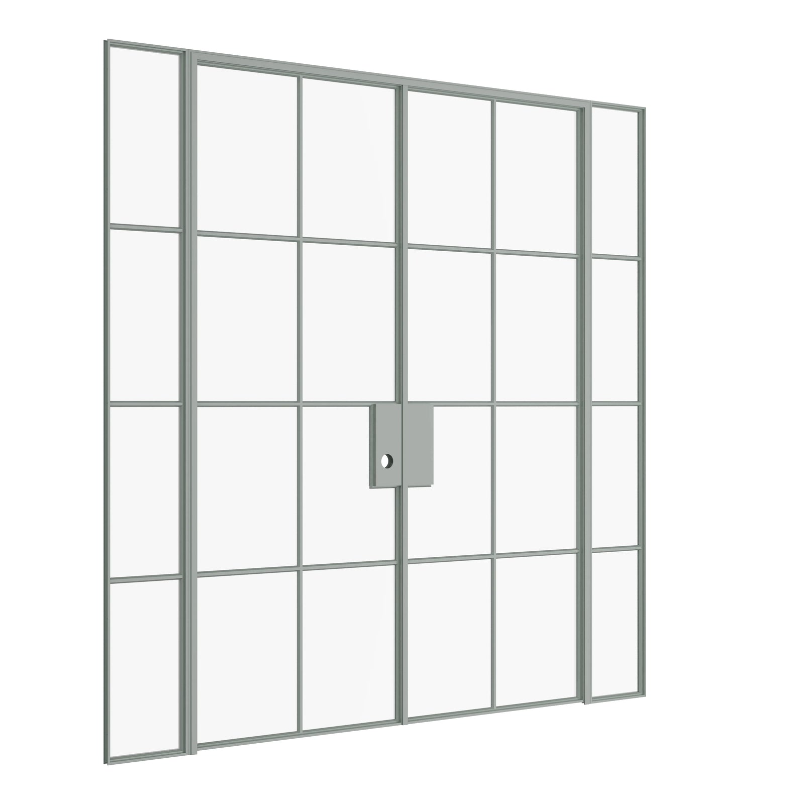 Pinkys Air 5 interior steel door, double, flat, with side windows, closed