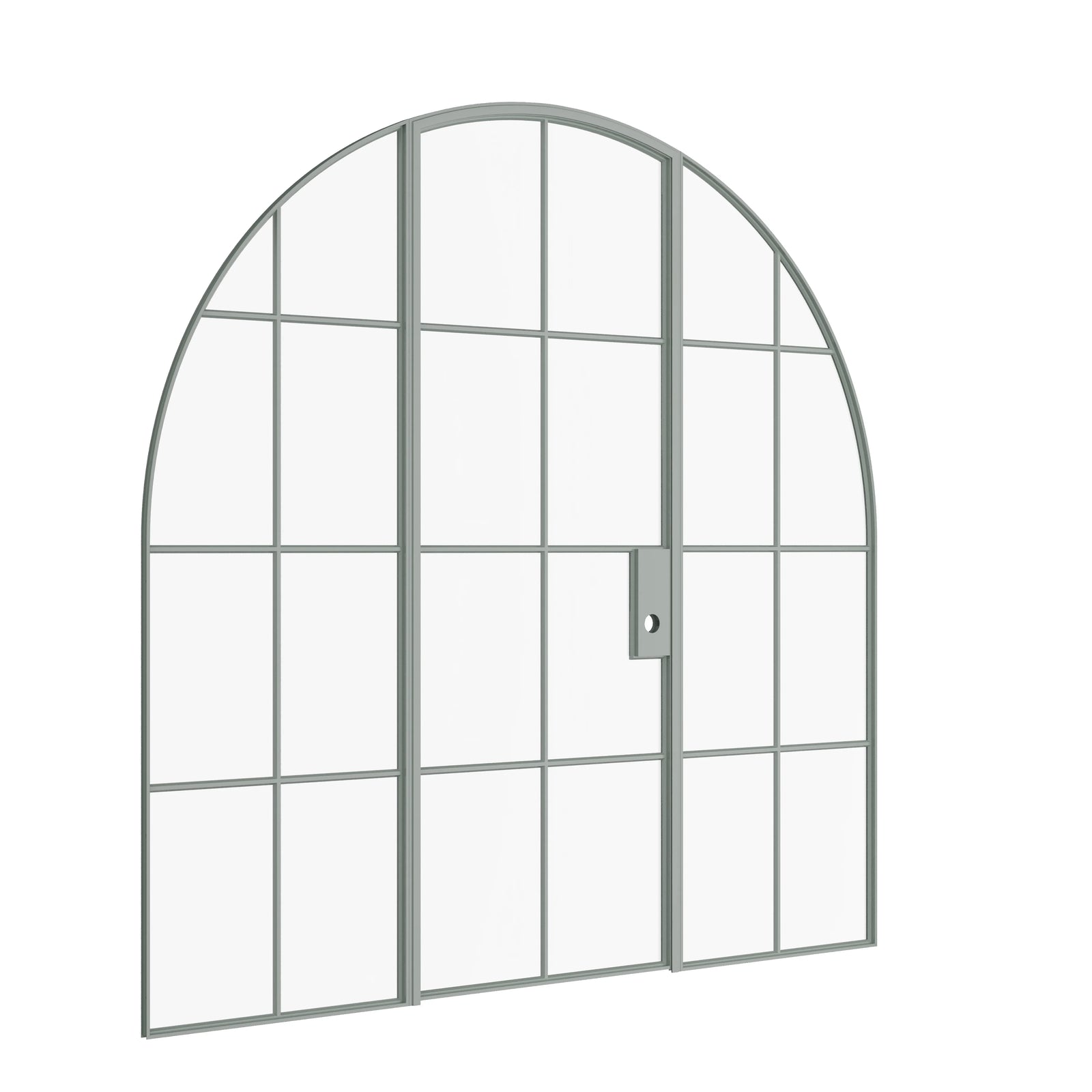 Pinkys Air 5 interior steel door, single, full arch, with side windows, closed