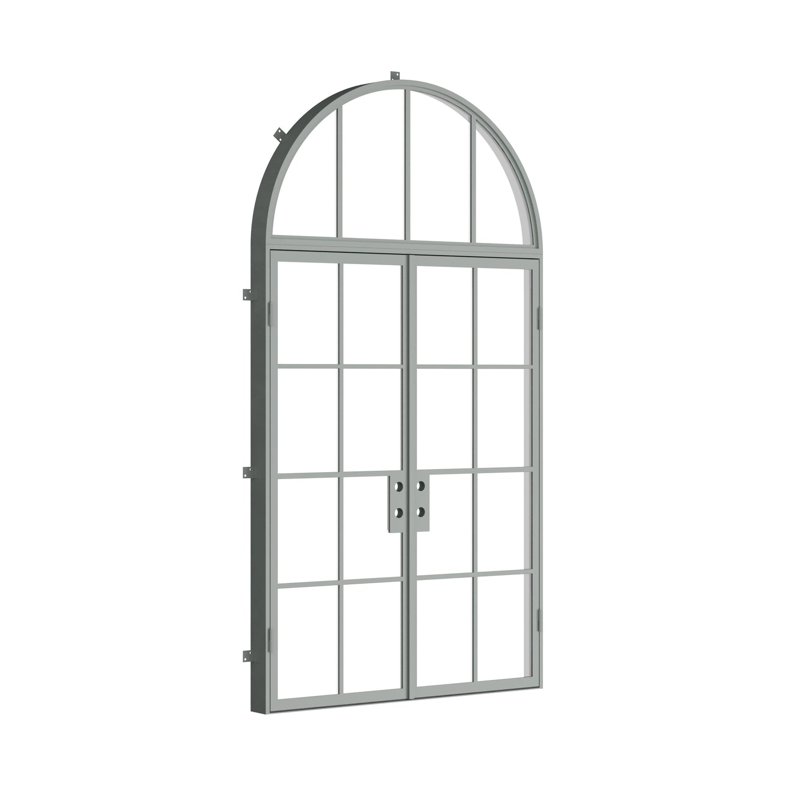 Pinkys Air 5 steel door, double, flat, with a full-arch top window, closed