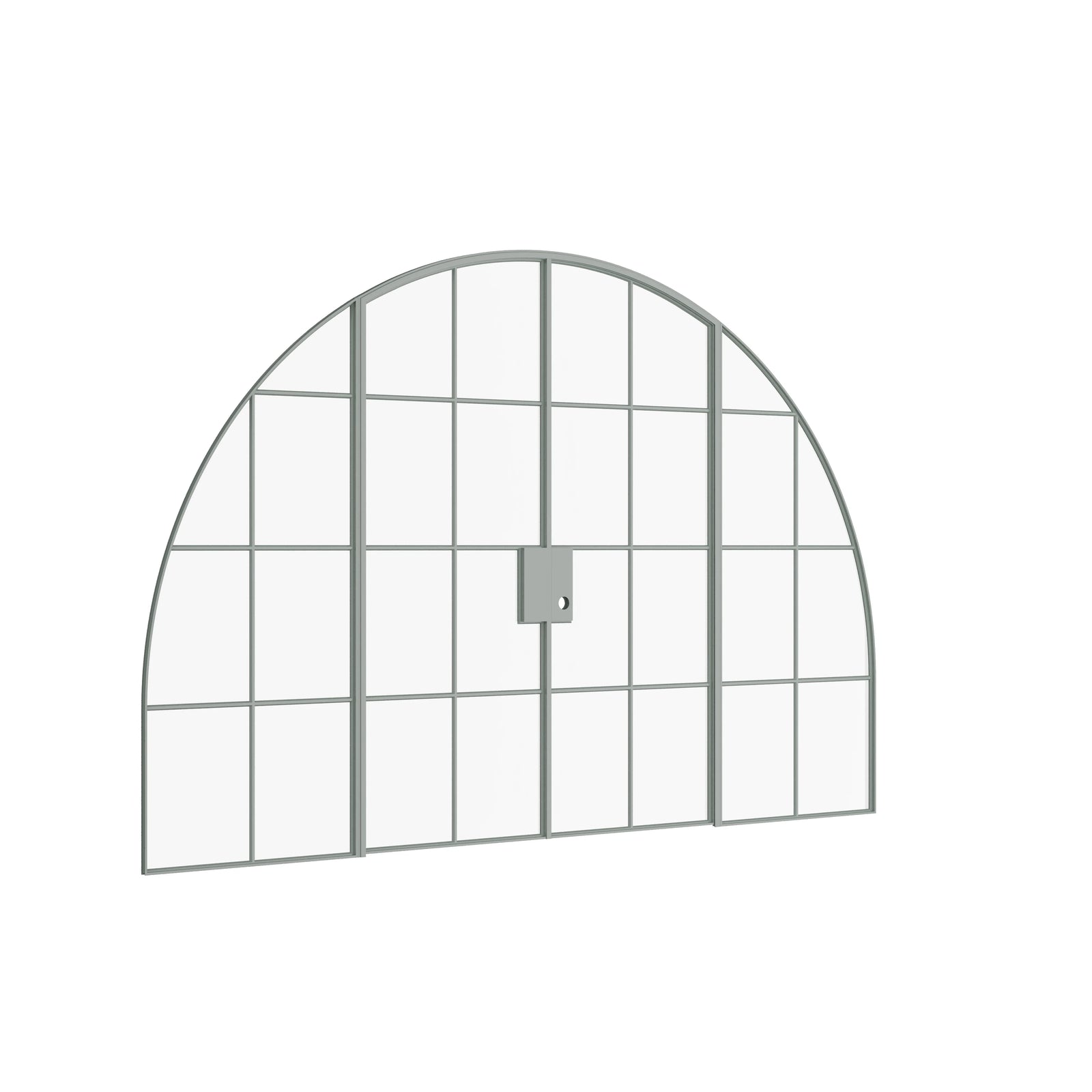 Pinkys Air 5 interior steel door, double, full arch, with side windows, closed