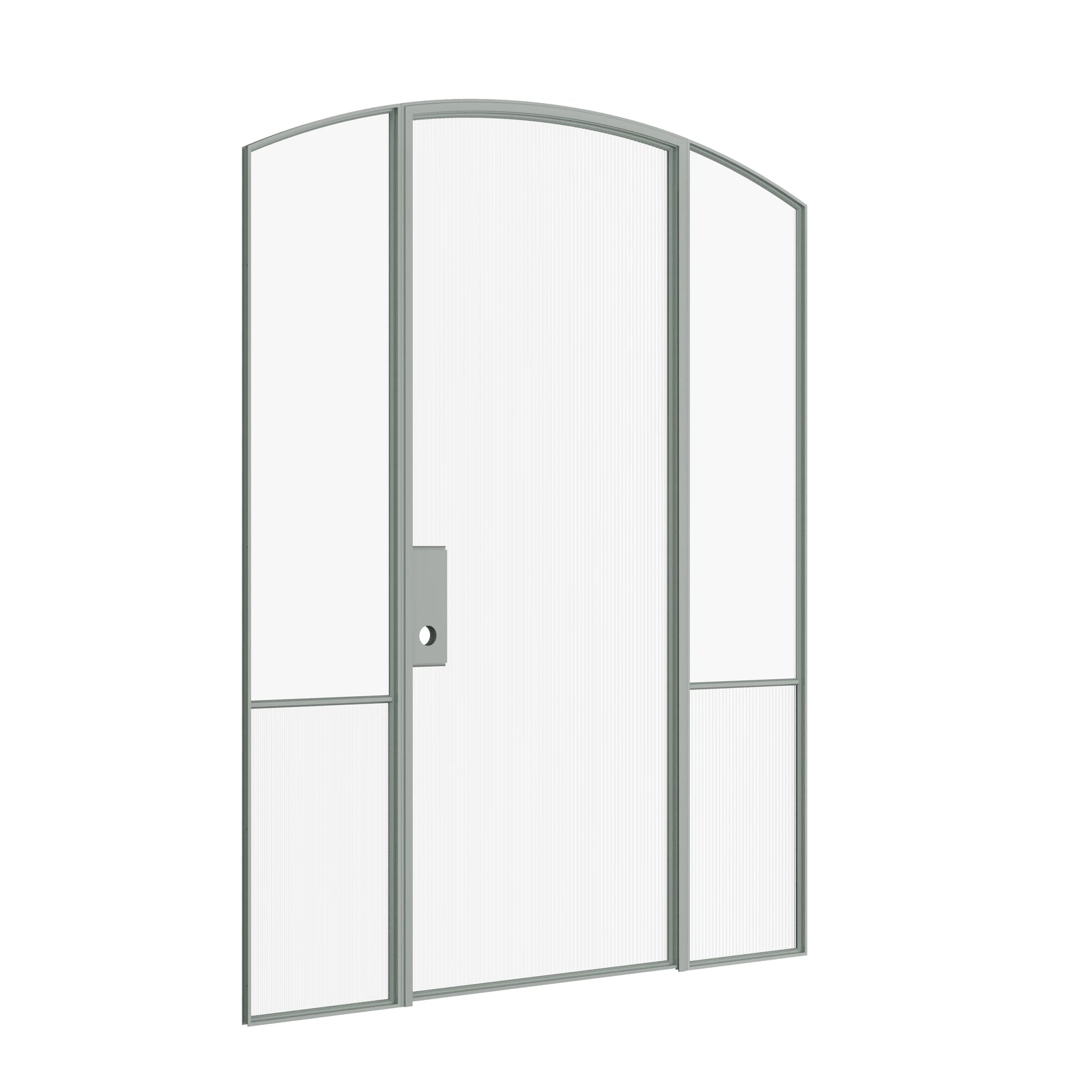 Pinkys Air Grand interior steel door, single, arch, with side windows, closed