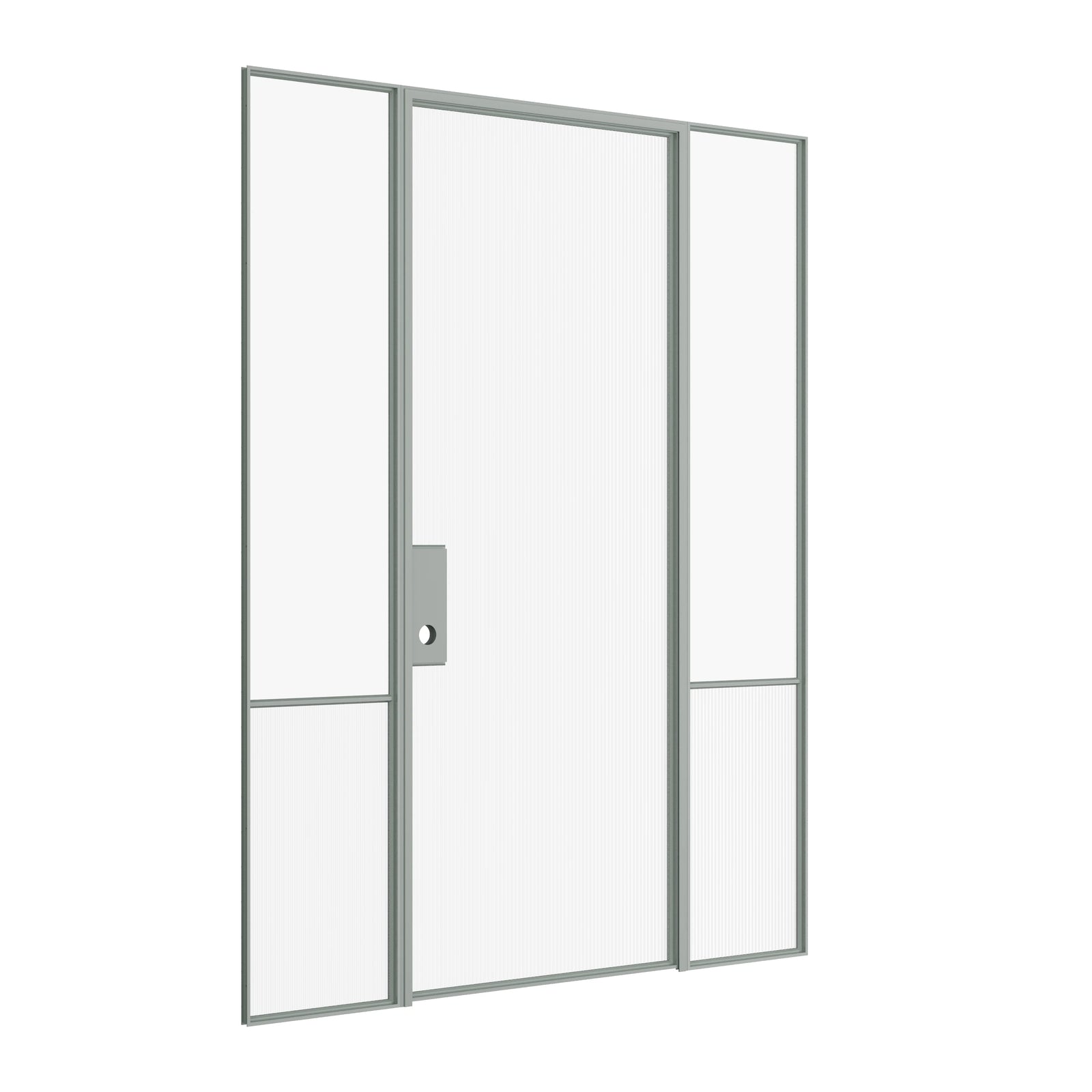 Pinkys Air Grand interior steel door, single, flat, with side windows, closed