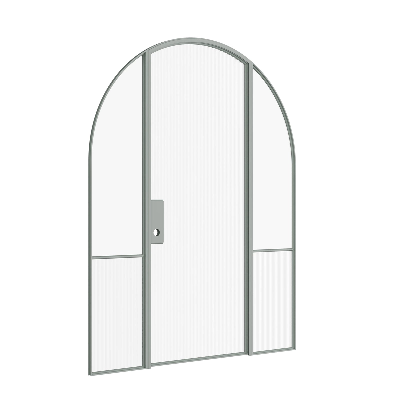 Pinkys Air Grand interior steel door, single, full arch, with side windows, closed