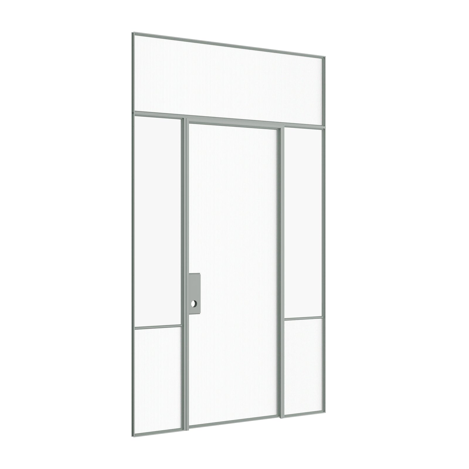 Pinkys Air Grand interior steel door, single, flat, with side windows, with a flat top window, closed