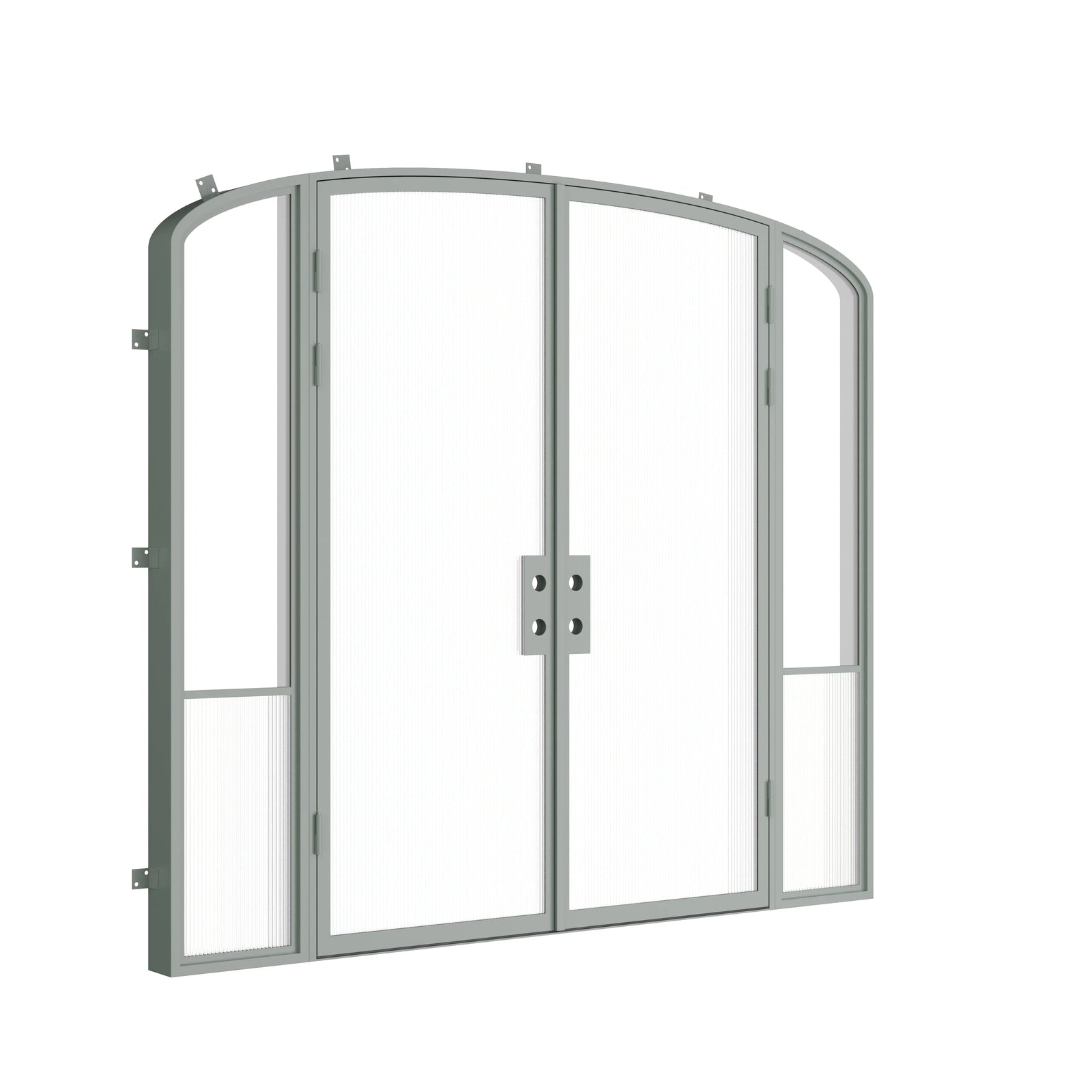 Pinkys Air Grand steel door, double, mini arch, with side windows, closed
