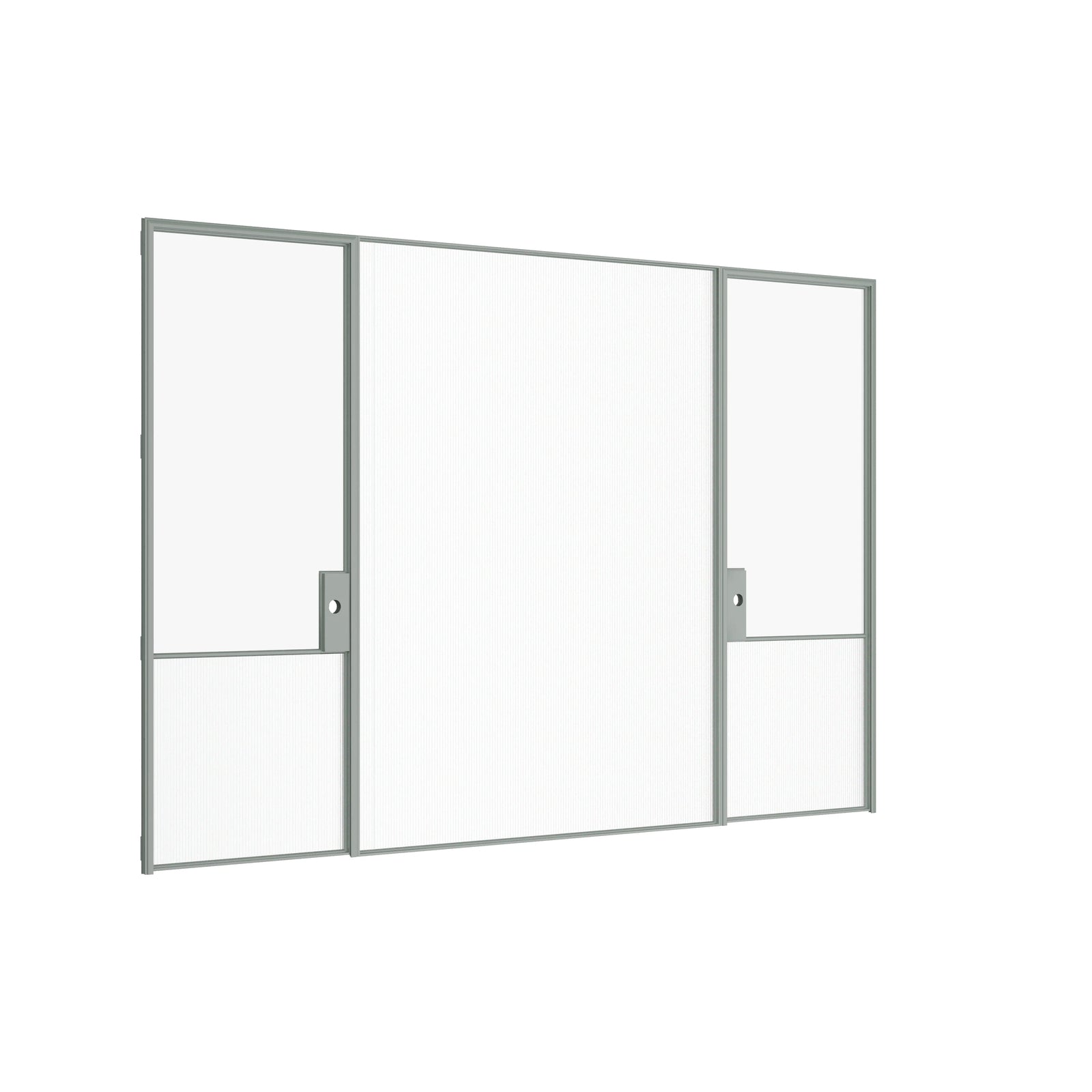 Pinkys Air Grand interior steel door, dual single, flat, with a fixed middle panel, closed