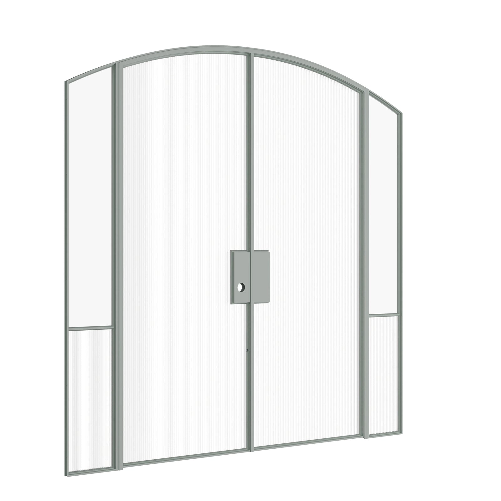 Pinkys Air Grand interior steel door, double, arch, with side windows, closed
