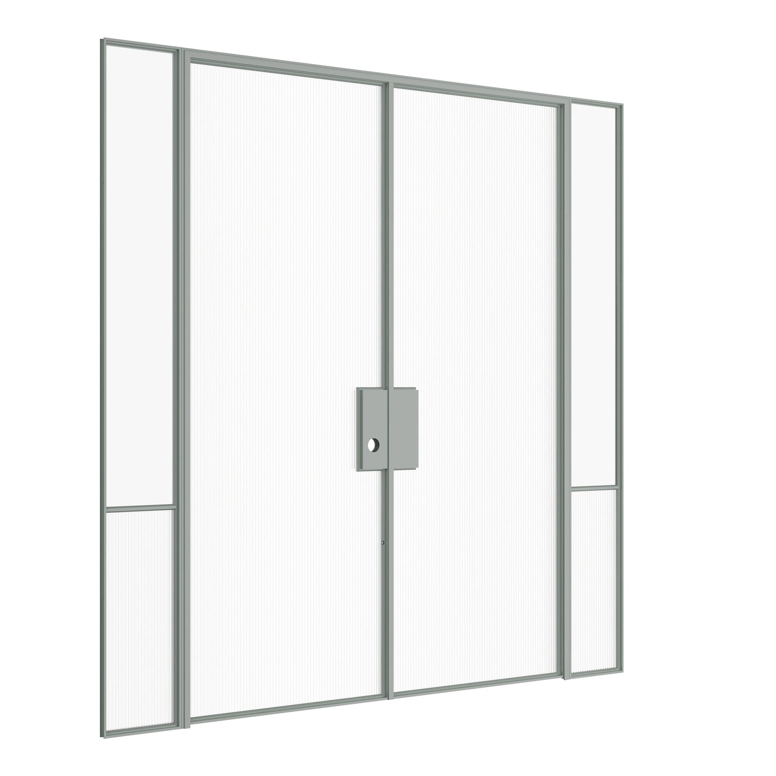 Pinkys Air Grand interior steel door, double, flat, with side windows, closed