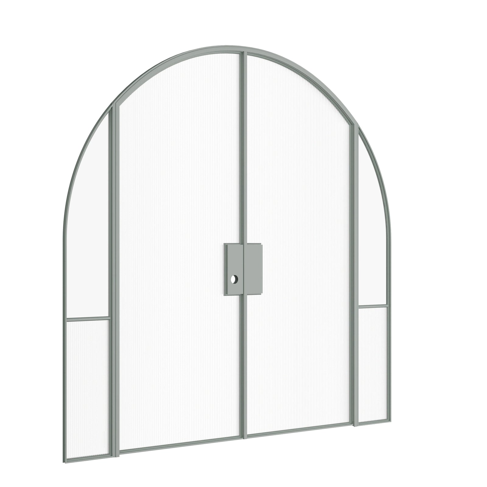 Pinkys Air Grand interior steel door, double, full arch, with side windows, closed