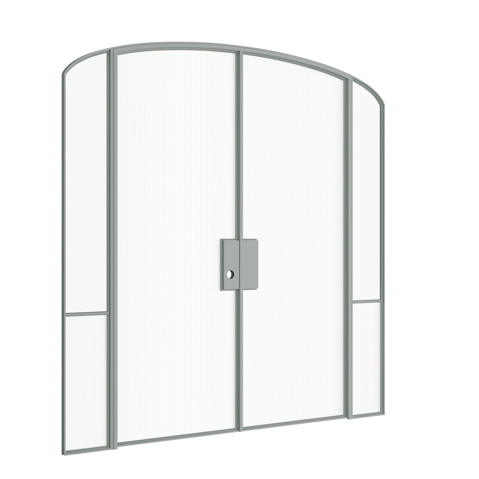 Pinkys Air Grand interior steel door, double, mini arch, with side windows, closed