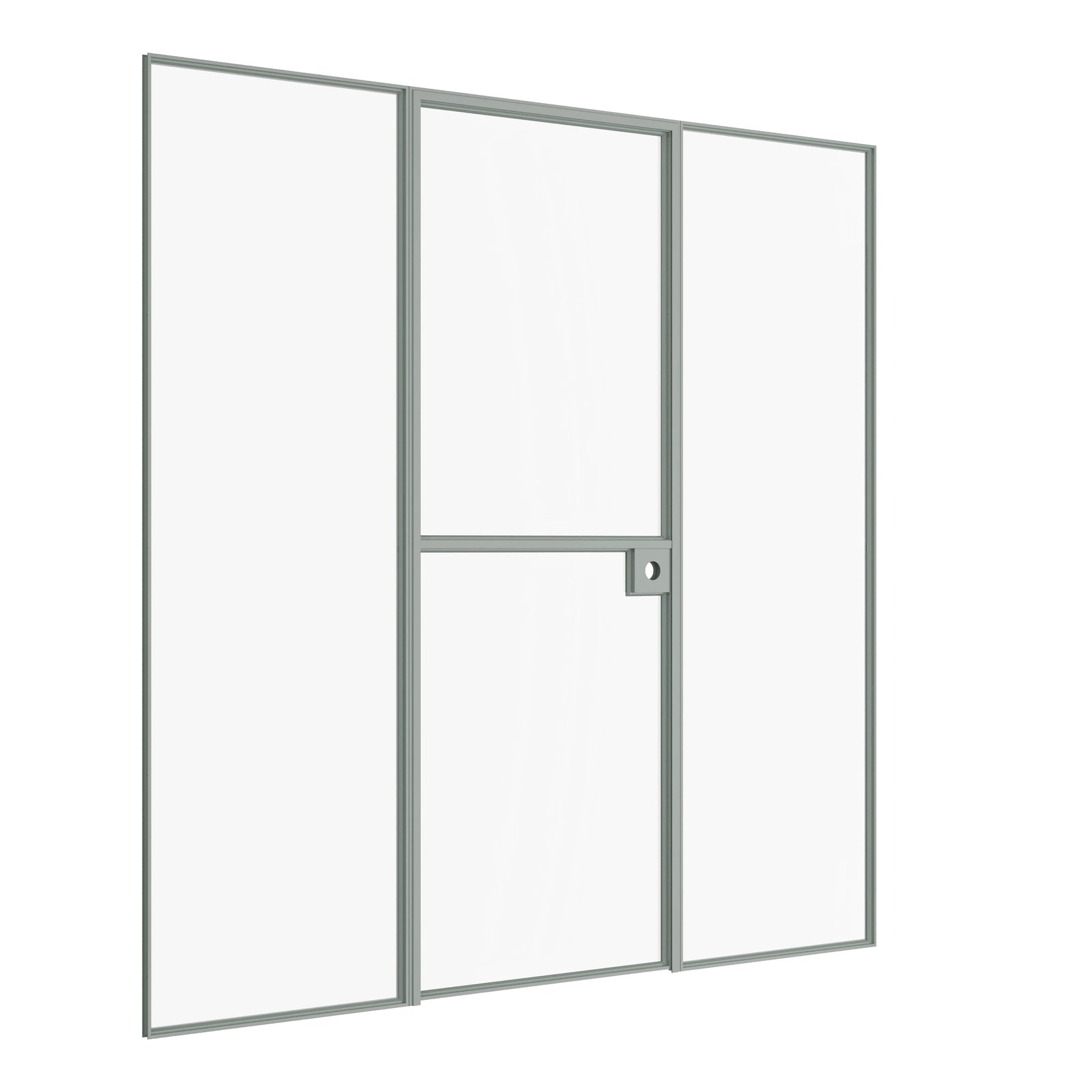 Pinkys Air Lite interior steel door, single, flat, Dutch, with side windows, closed