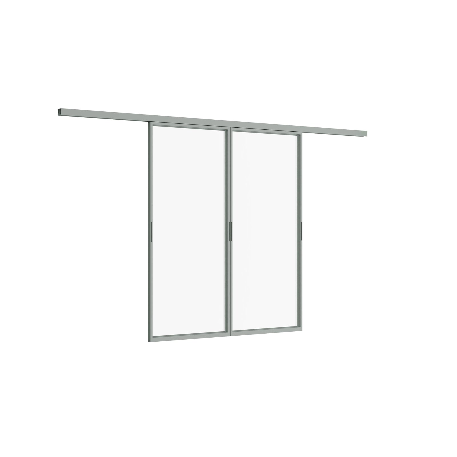 Pinkys Air Lite interior steel door, double, sliding, top-track, closed