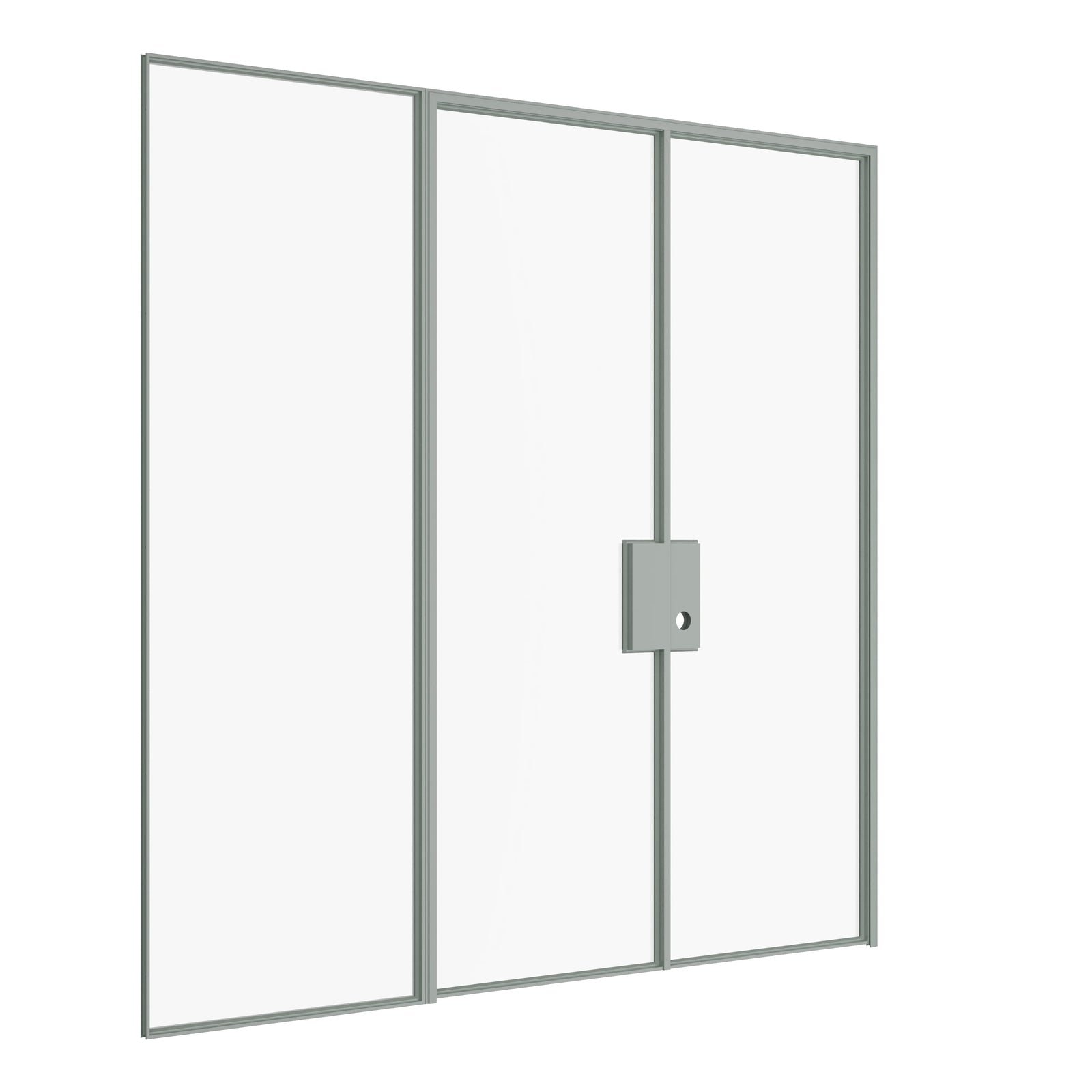 Pinkys Air Lite interior steel door, double, flat, with a right side window, closed
