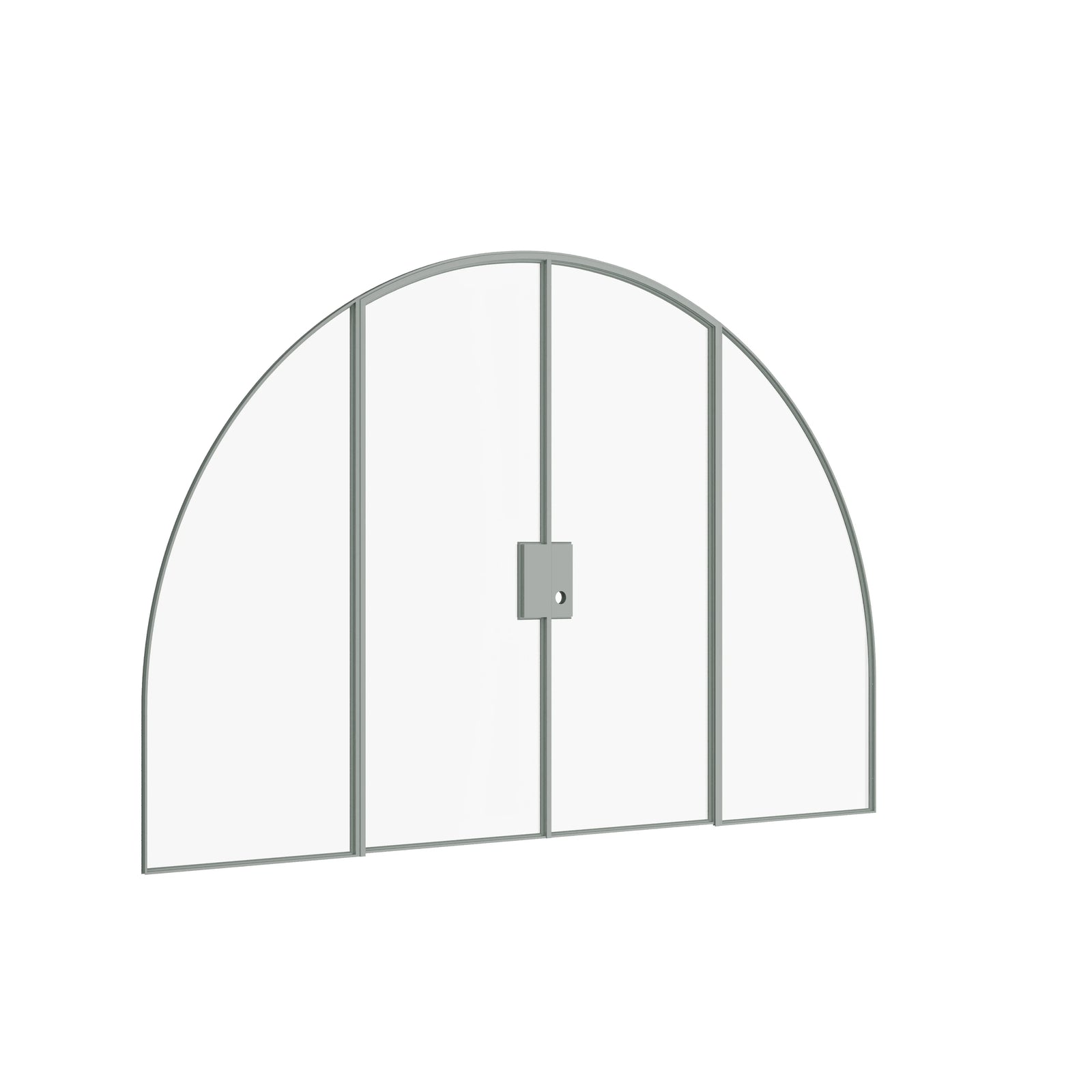 Pinkys Air Lite interior steel door, double, full arch, with side windows, closed