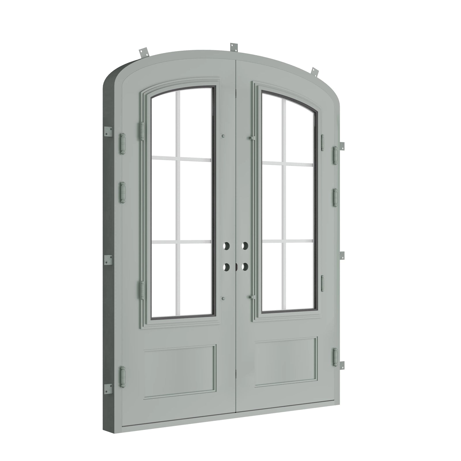 Pinkys Bristol steel door, double, mini arch, closed