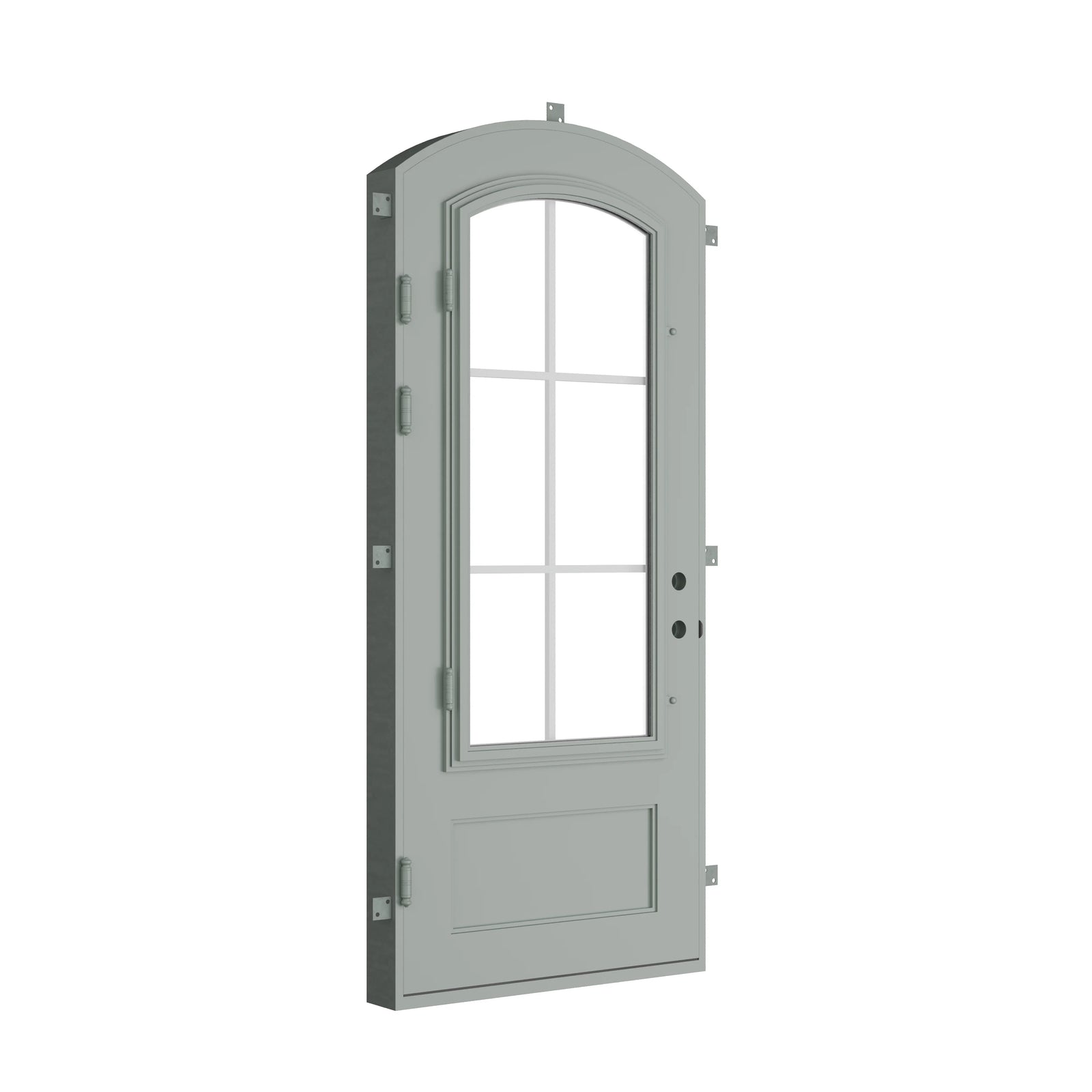 Pinkys Bristol steel door, single, arch, closed