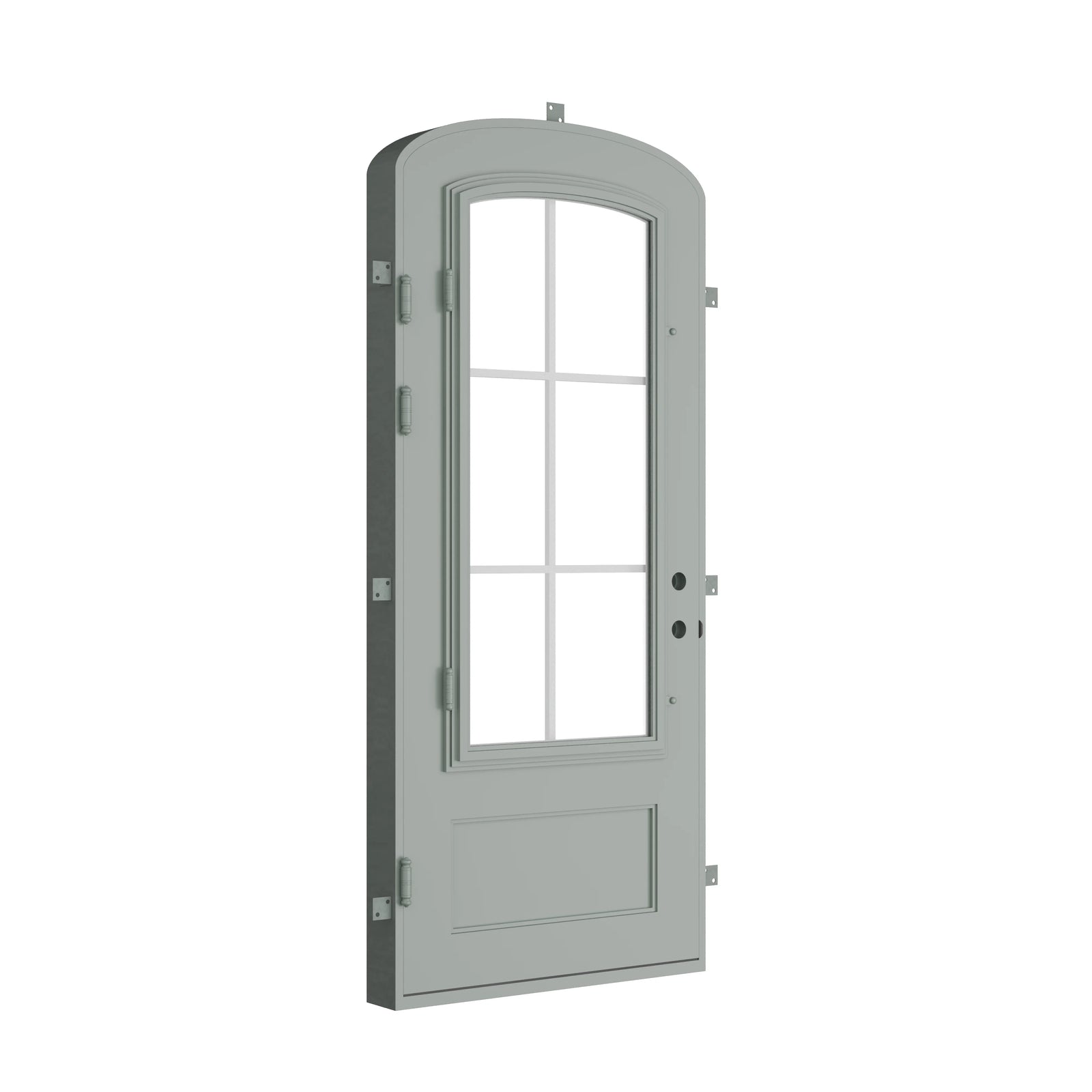 Pinkys Bristol steel door, single, mini arch, closed