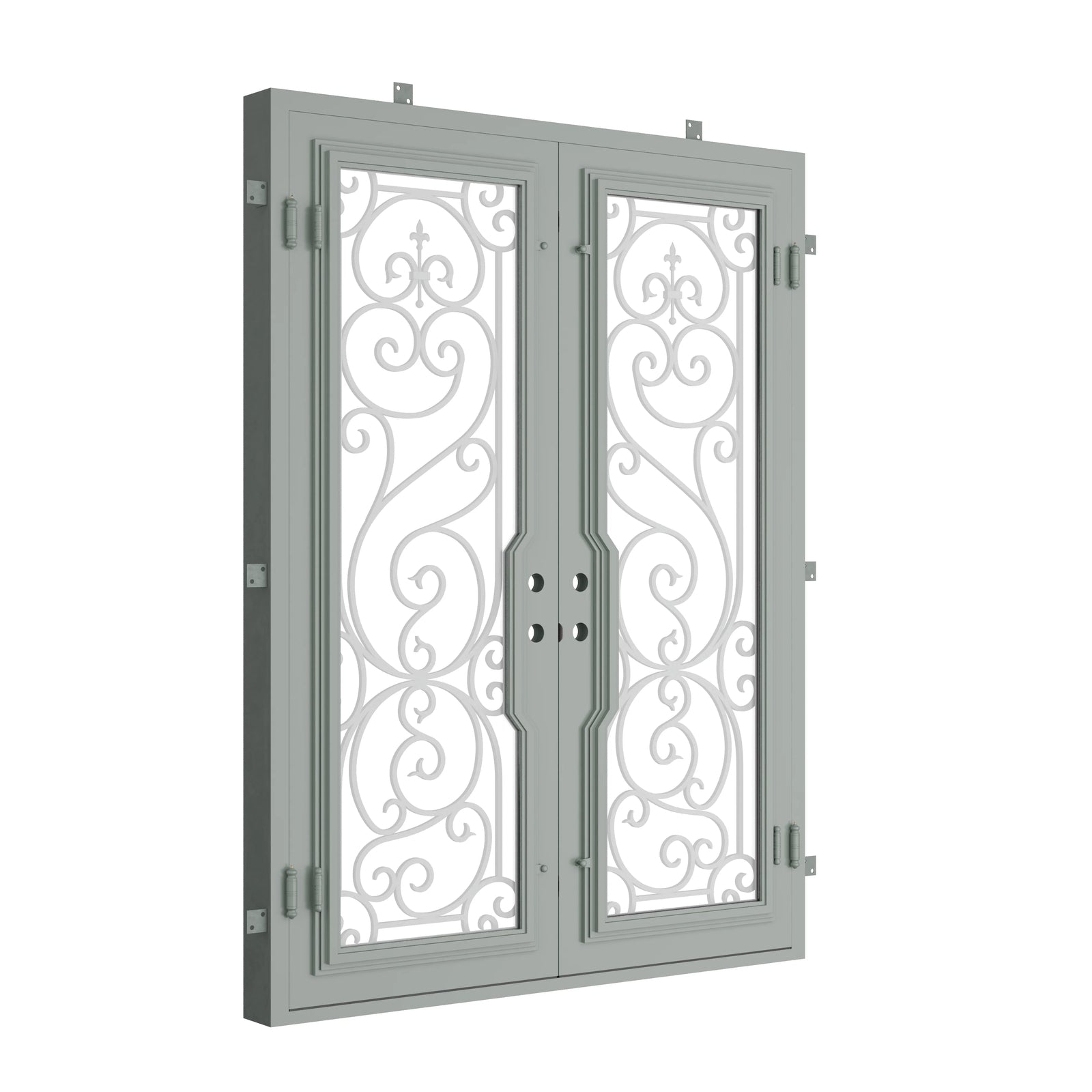 Pinkys Hills steel door, double, flat, closed