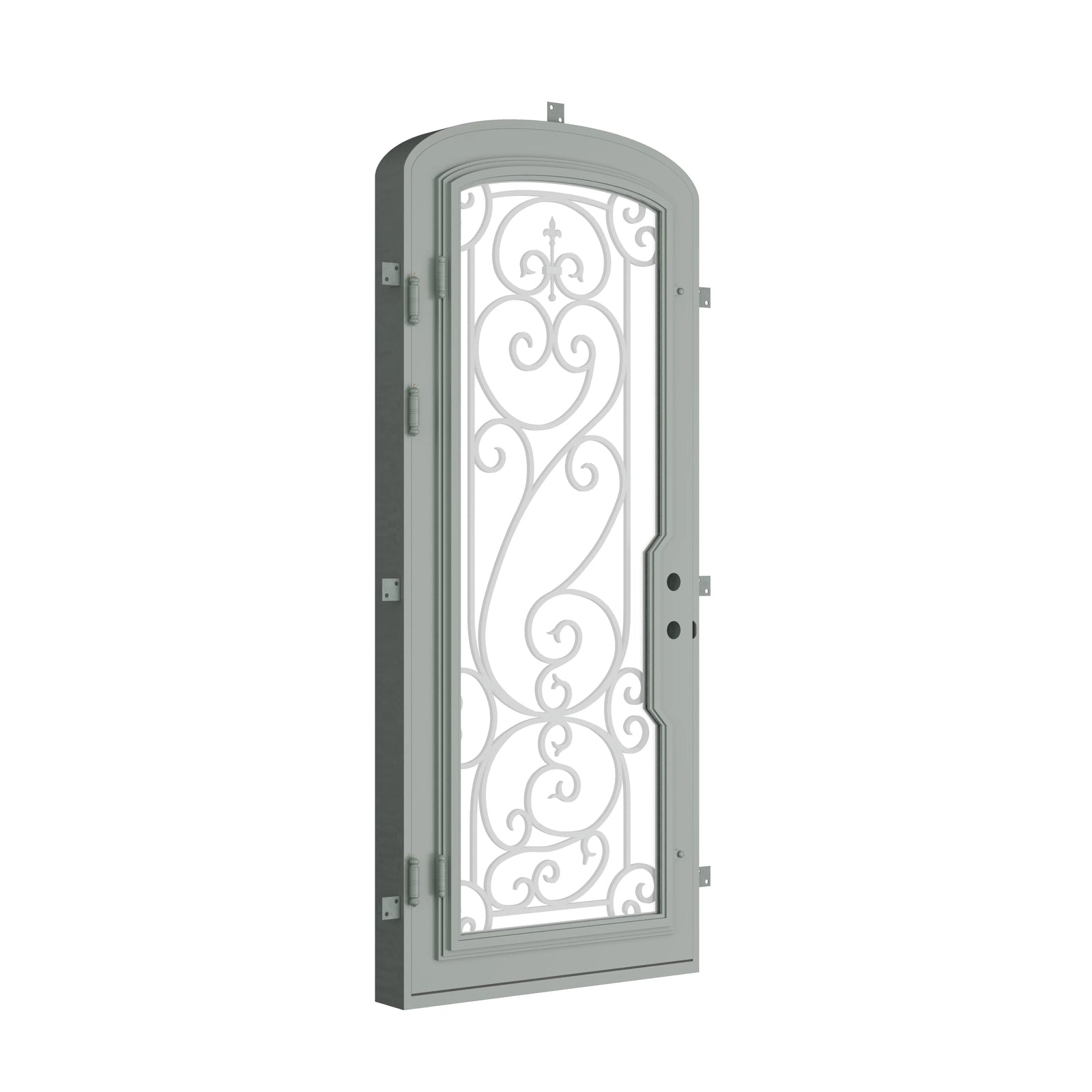Pinkys Hills steel door, single, mini arch, closed