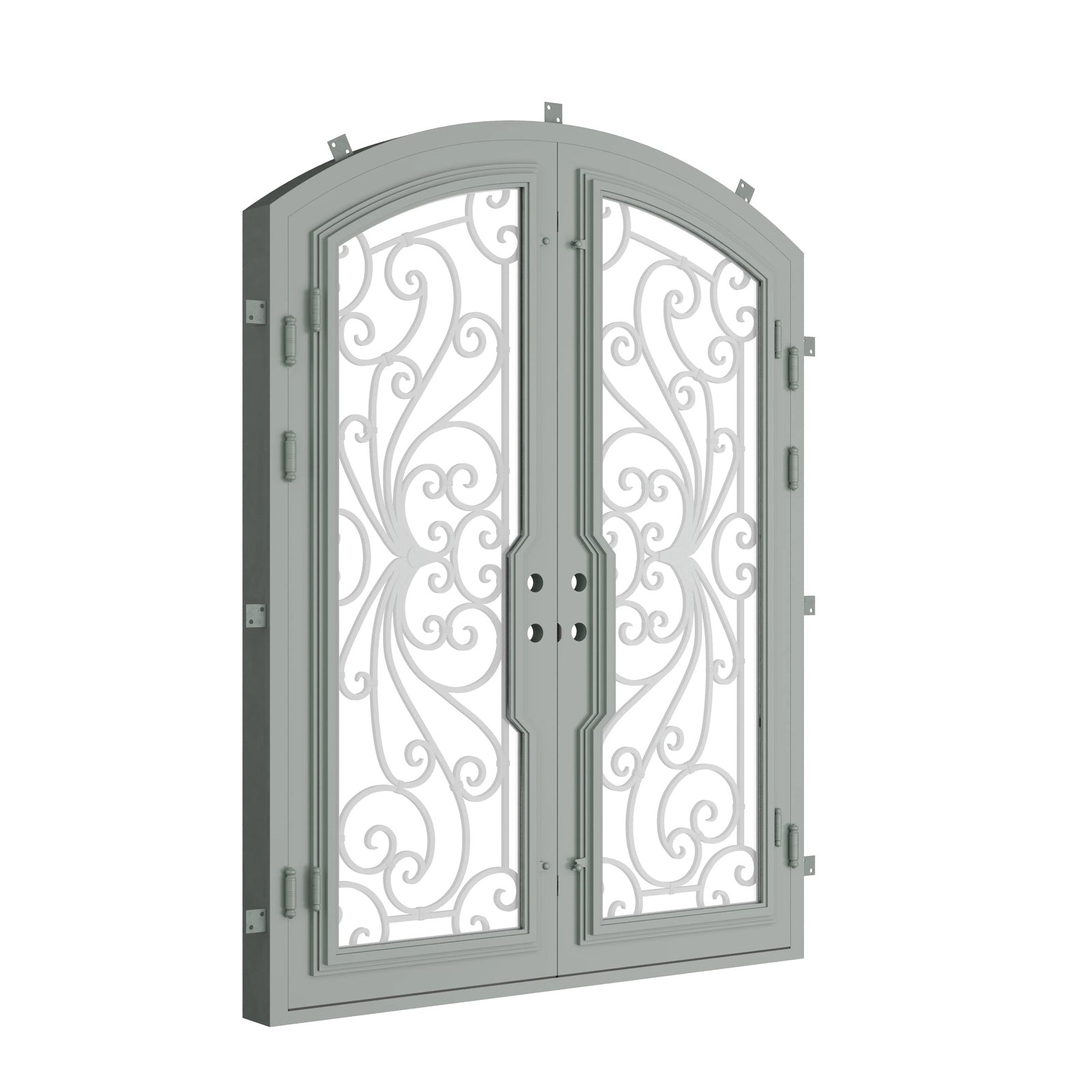 Pinkys Miracle steel door, double, arch, closed