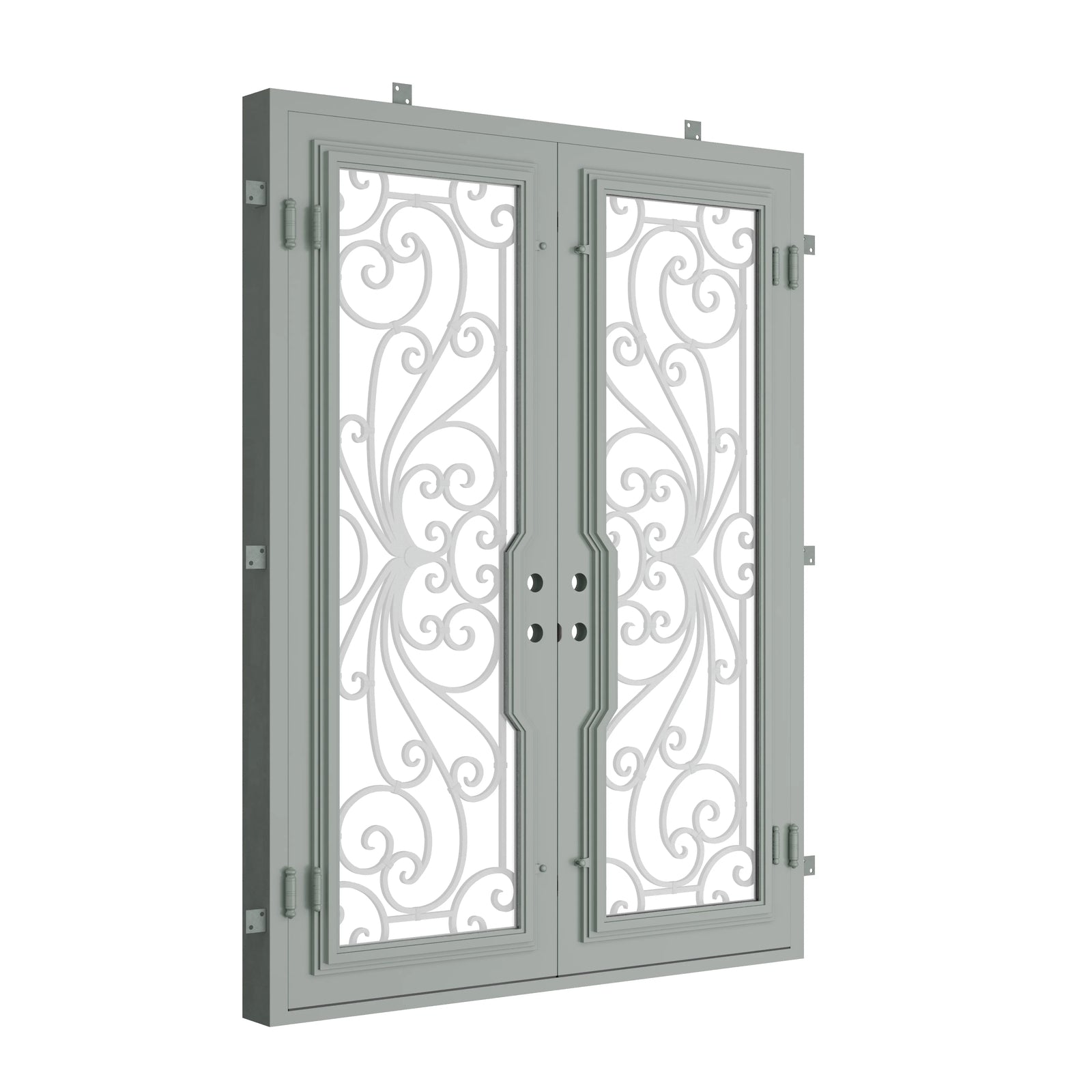 Pinkys Miracle steel door, double, flat, closed
