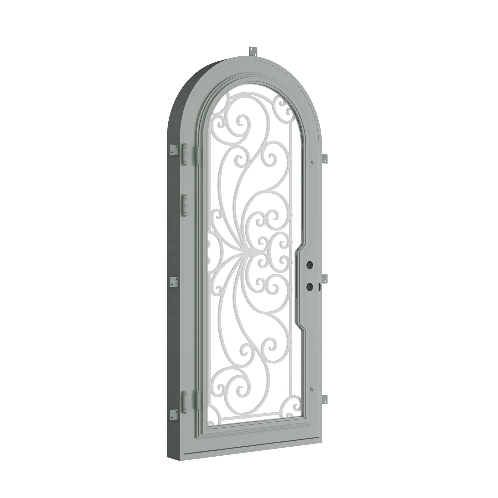 Pinkys Miracle steel door, single, arch, closed