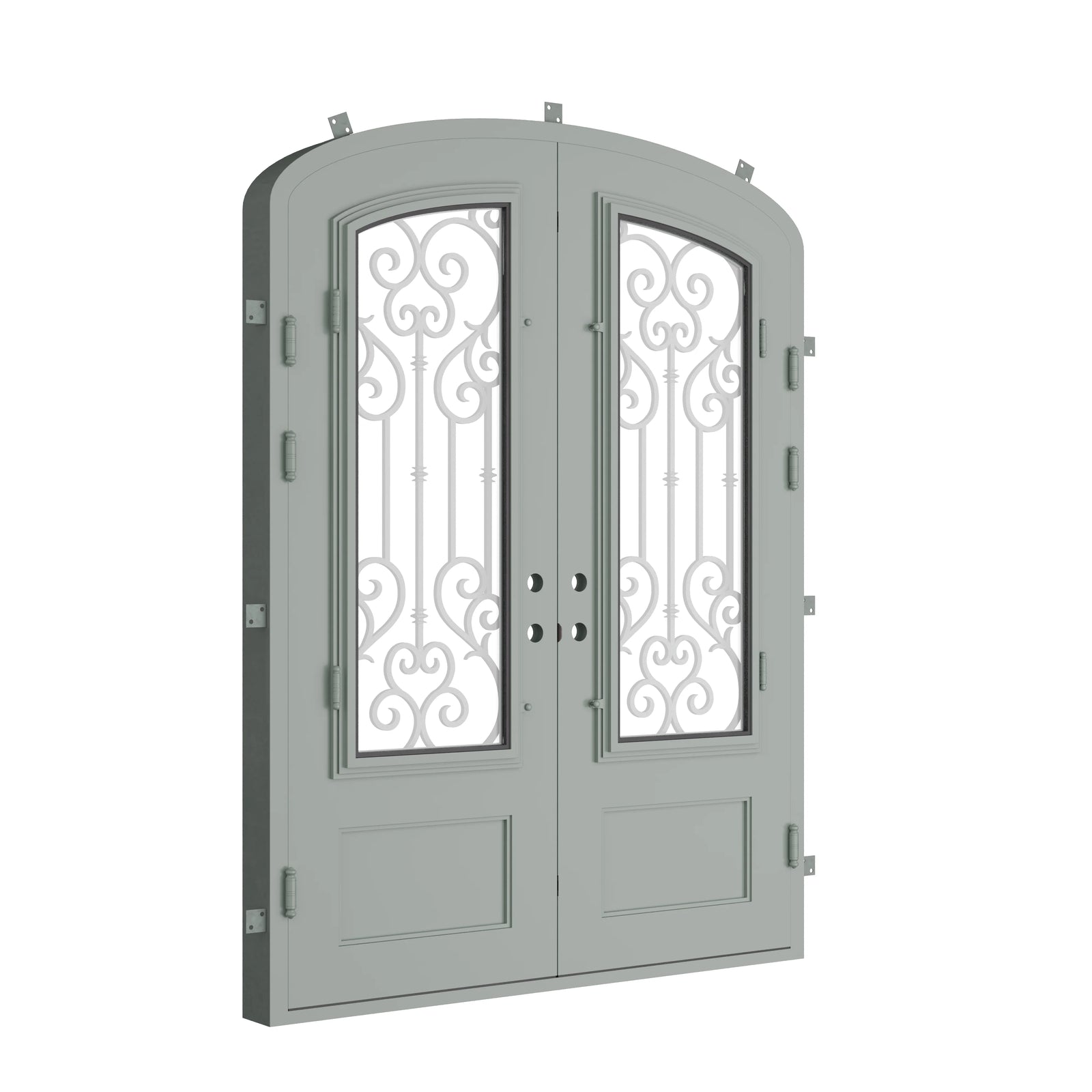 Pinkys New York steel door, double, mini arch, closed